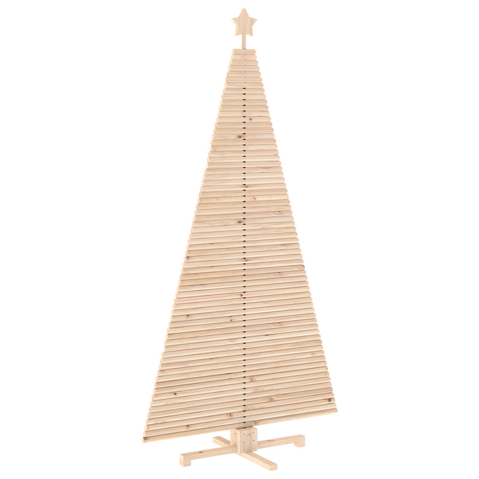 Albero di Natale in legno KOTKA 210 cm Legno Massello di Pino