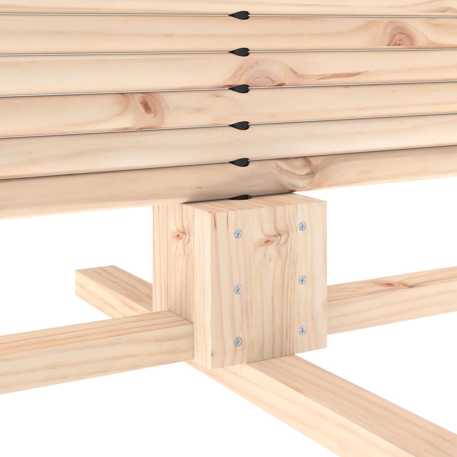 Albero di Natale in legno KOTKA 210 cm Legno Massello di Pino