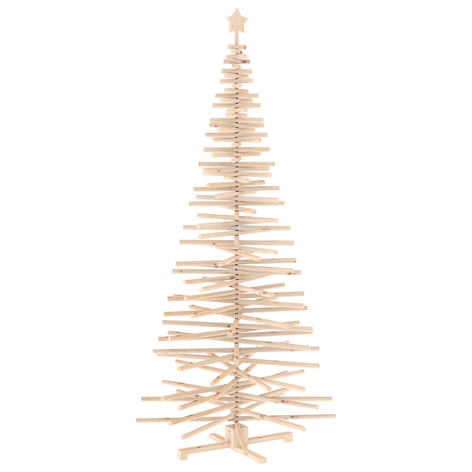 Albero di Natale in legno KOTKA 240 cm Legno Massello di Pino