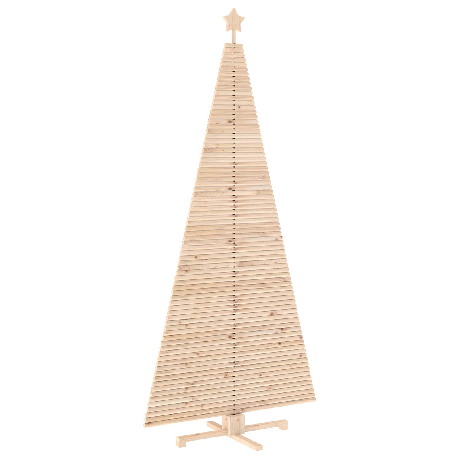 Albero di Natale in legno KOTKA 240 cm Legno Massello di Pino