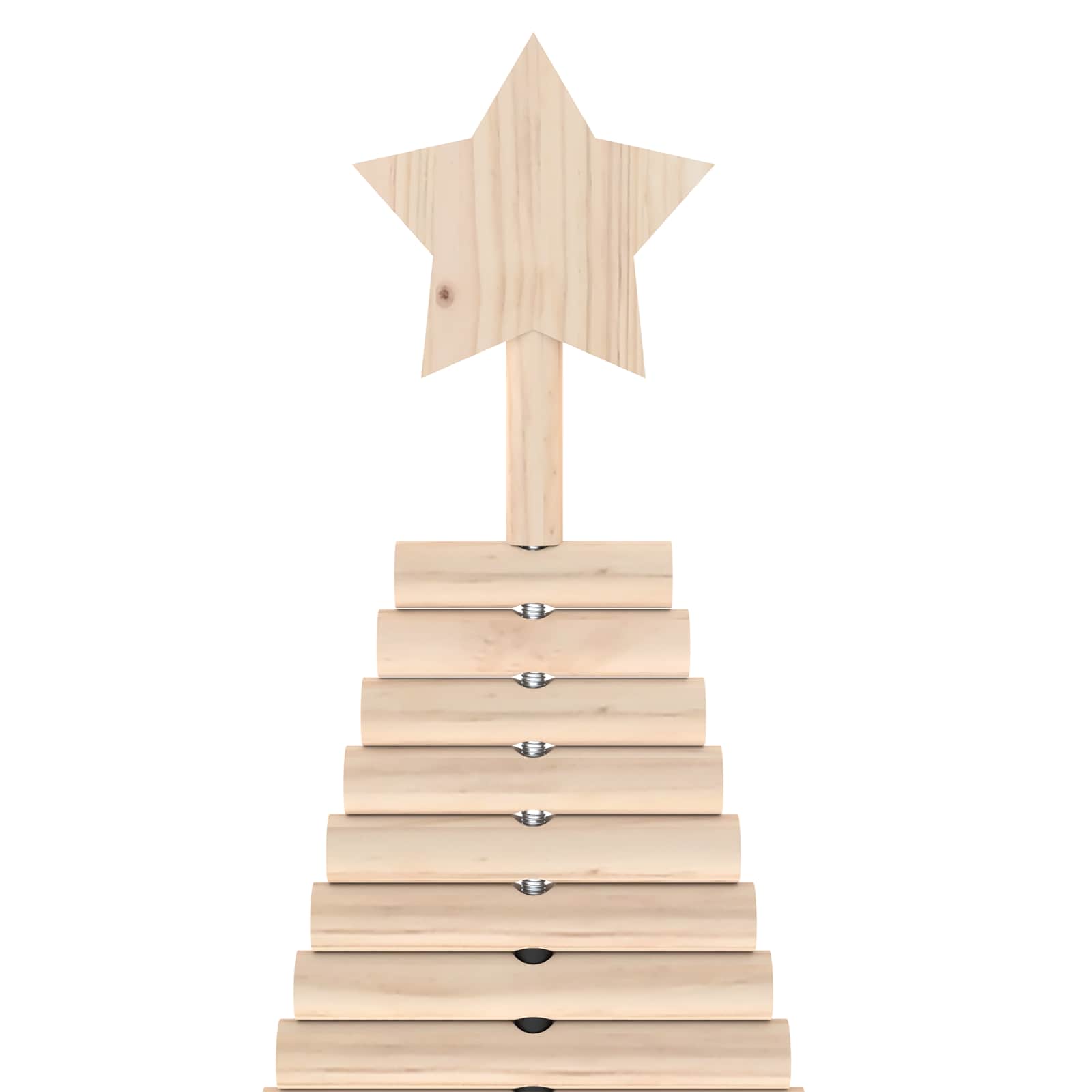 Albero di Natale in legno KOTKA 240 cm Legno Massello di Pino