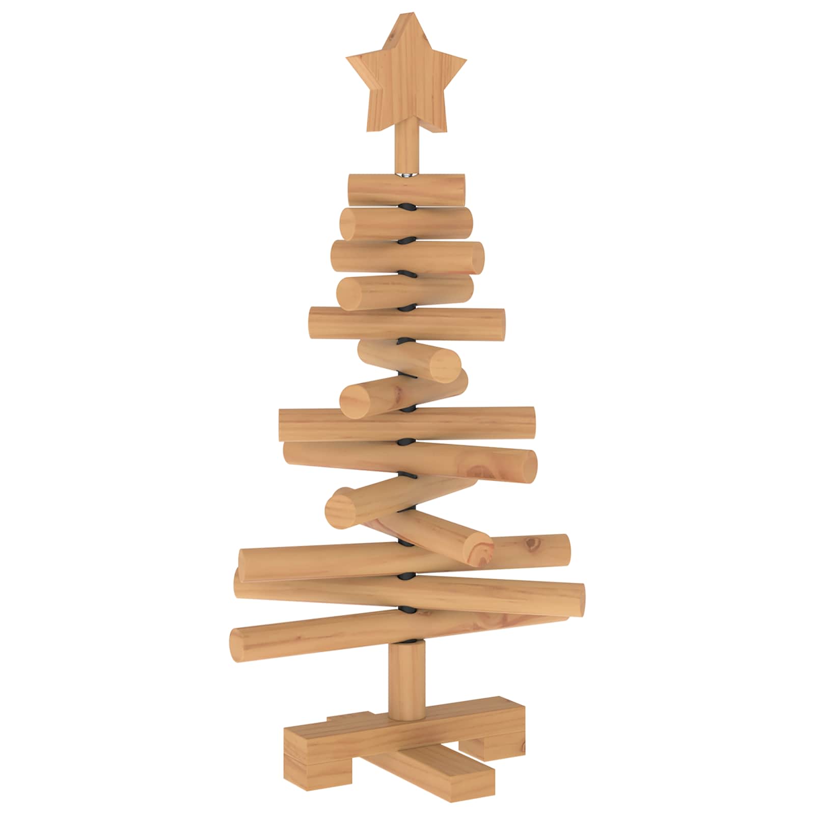 Albero di Natale in legno KOTKA 60 cm Legno Massello di Pino