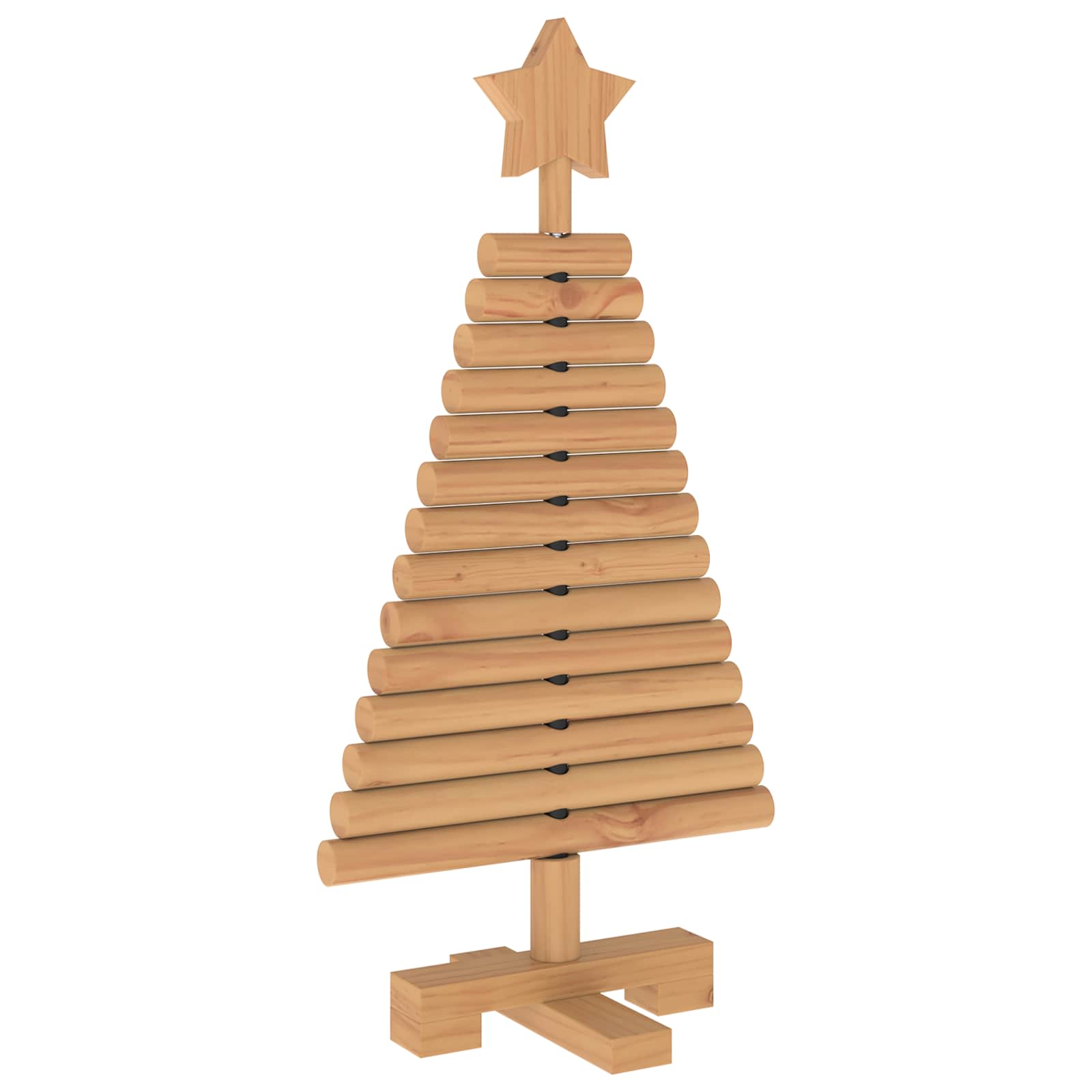 Albero di Natale in legno KOTKA 60 cm Legno Massello di Pino