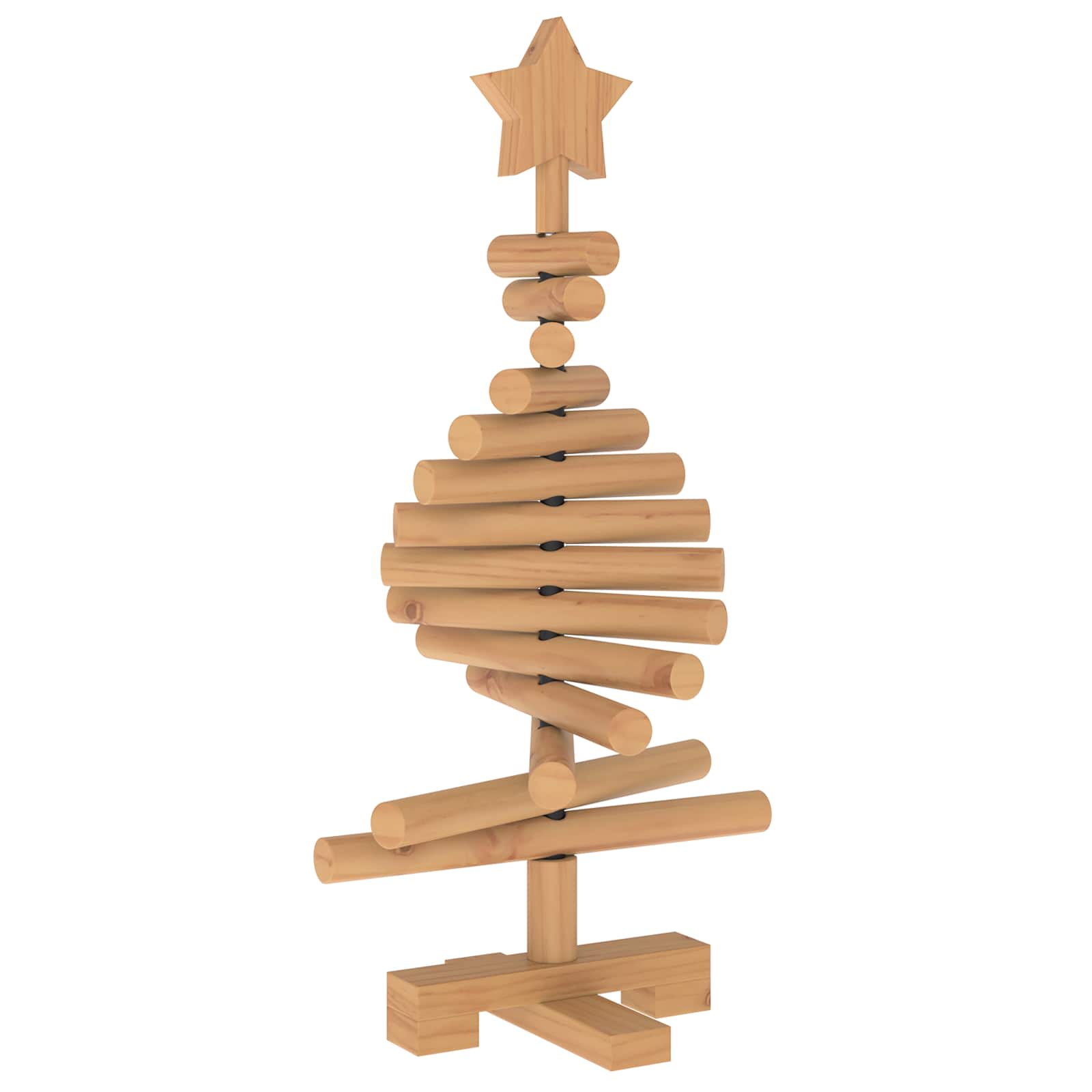 Albero di Natale in legno KOTKA 60 cm Legno Massello di Pino