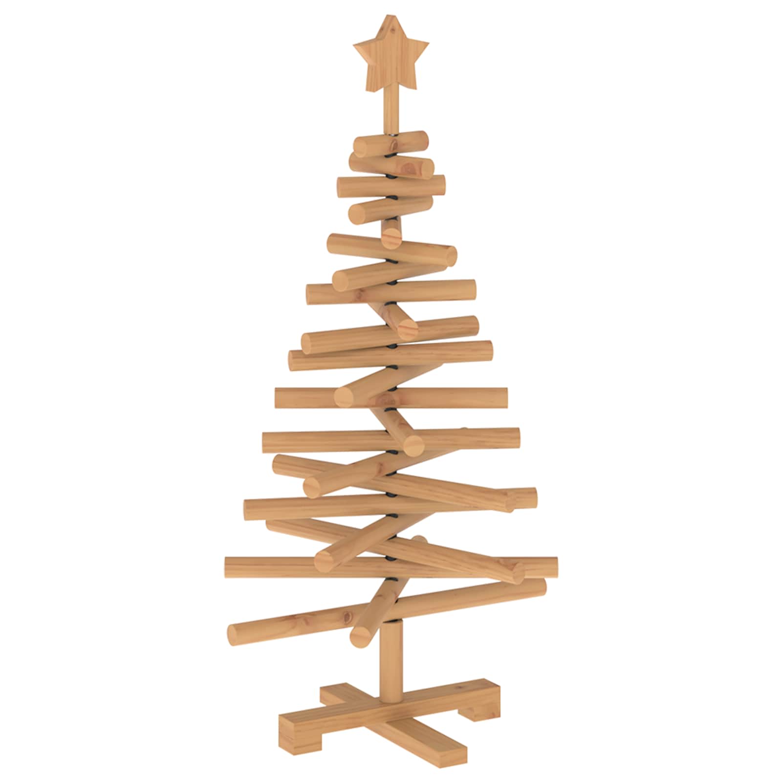 Albero di Natale in legno KOTKA 90 cm Legno Massello di Pino
