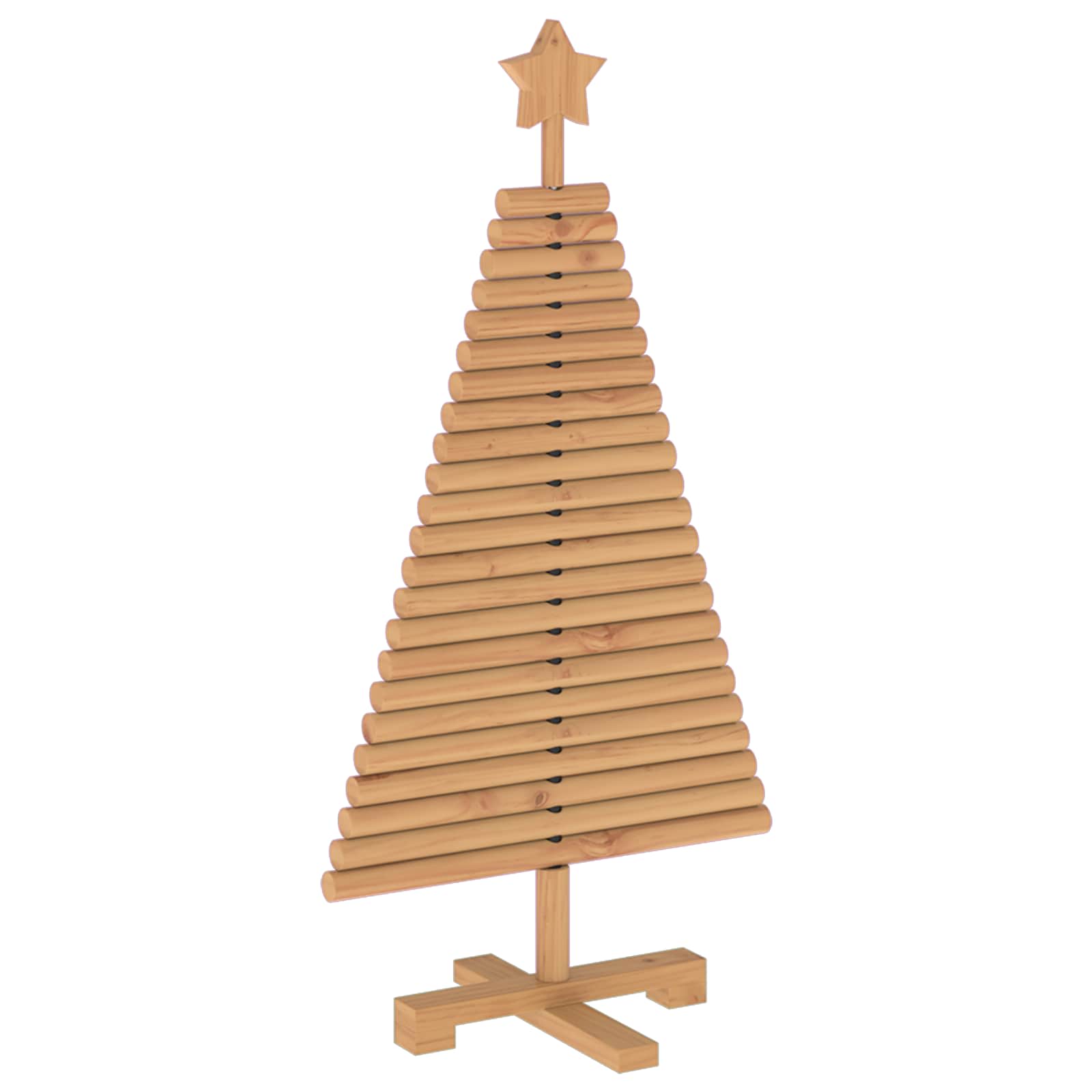 Albero di Natale in legno KOTKA 90 cm Legno Massello di Pino