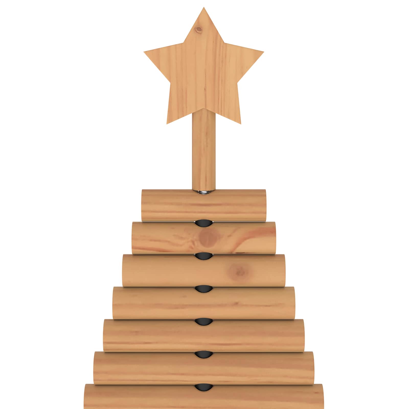 Albero di Natale in legno KOTKA 90 cm Legno Massello di Pino