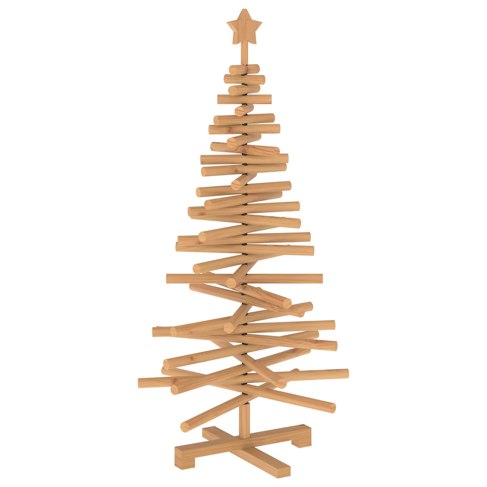 Albero di Natale in legno KOTKA 120 cm Legno Massello di Pino