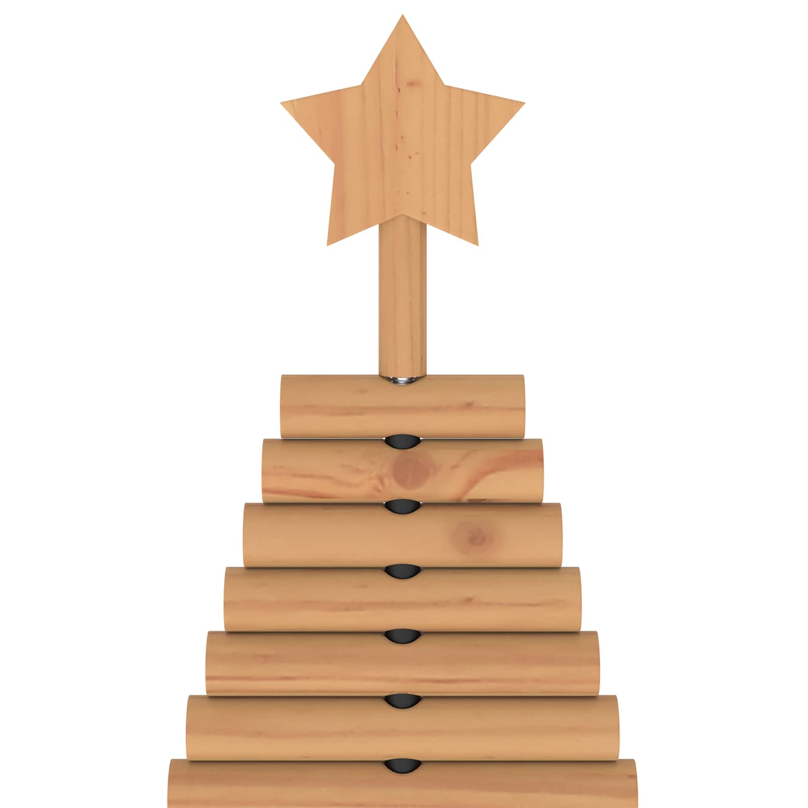 Albero di Natale in legno KOTKA 120 cm Legno Massello di Pino