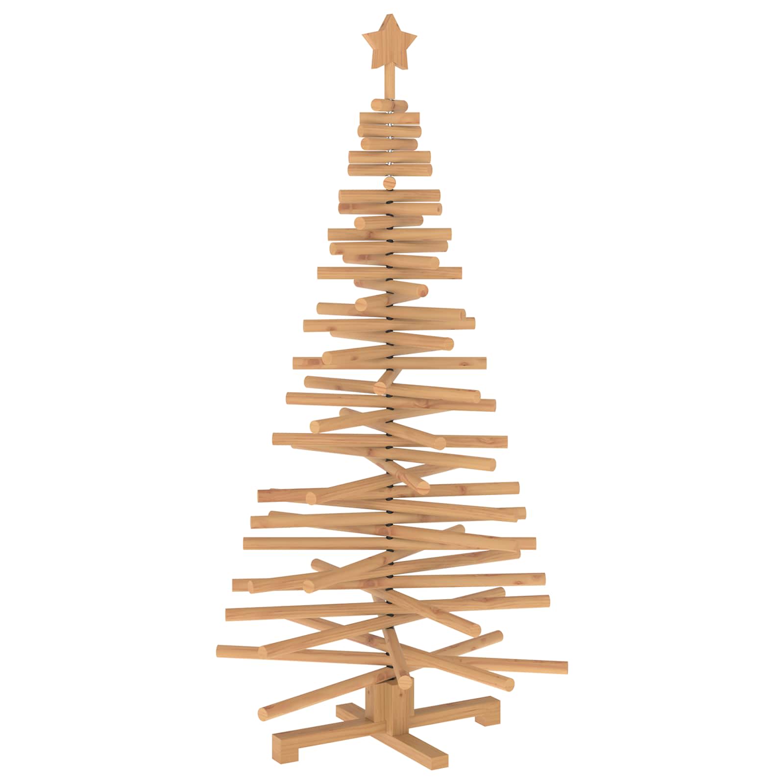 Albero di Natale in legno KOTKA 150 cm Legno Massello di Pino