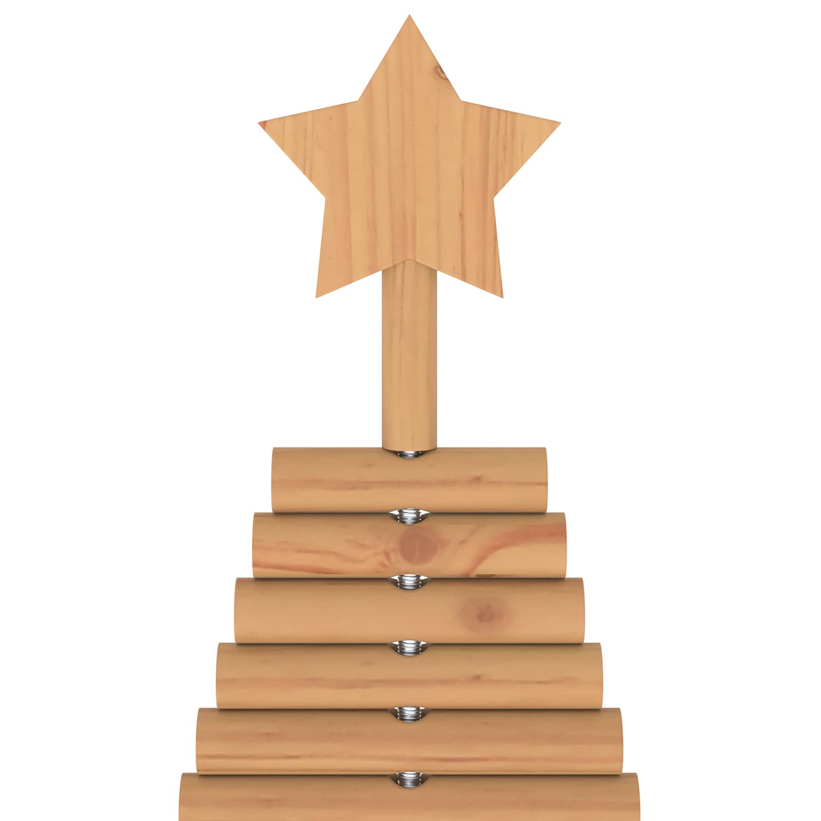 Albero di Natale in legno KOTKA 150 cm Legno Massello di Pino