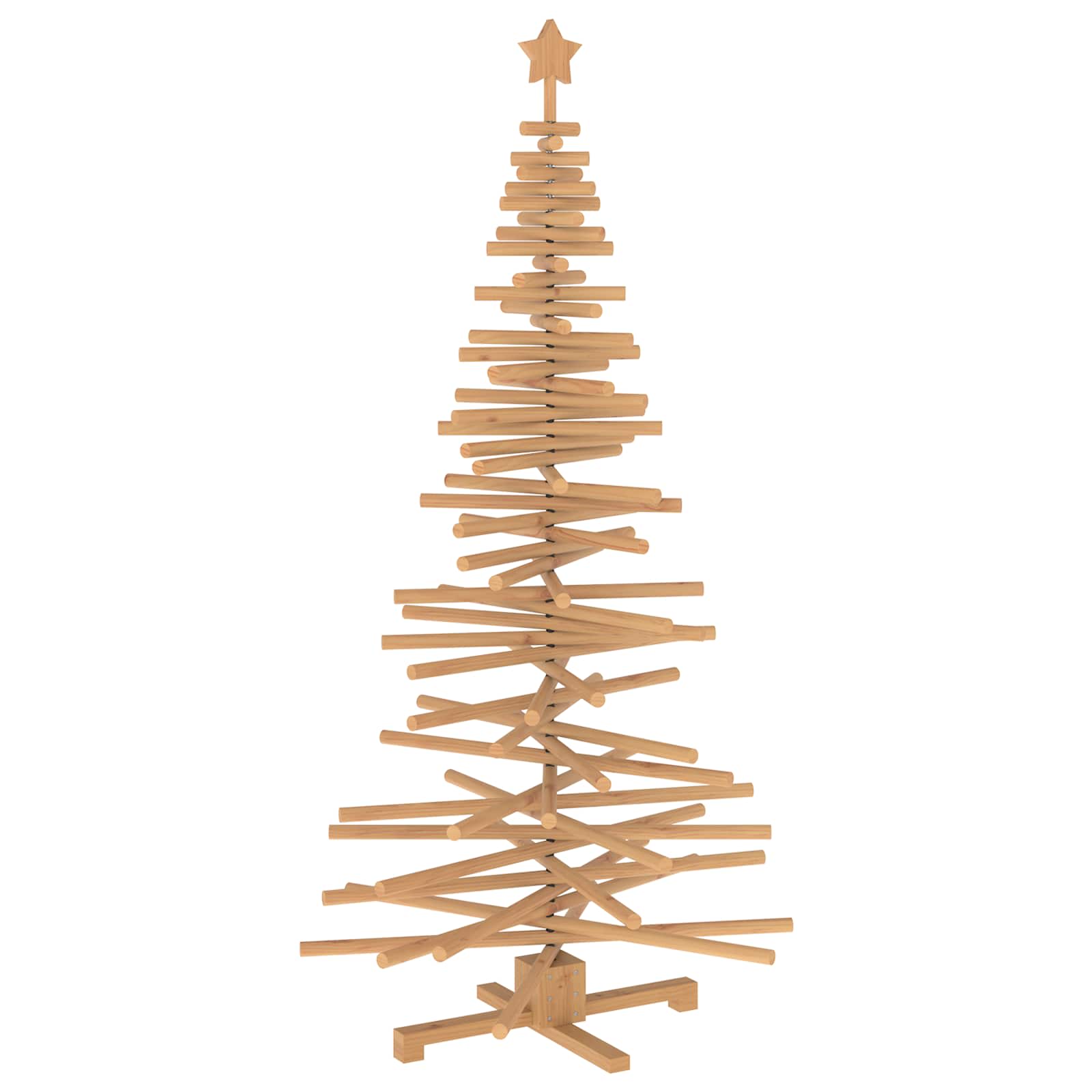 Albero di Natale in legno KOTKA 180 cm Legno Massello di Pino