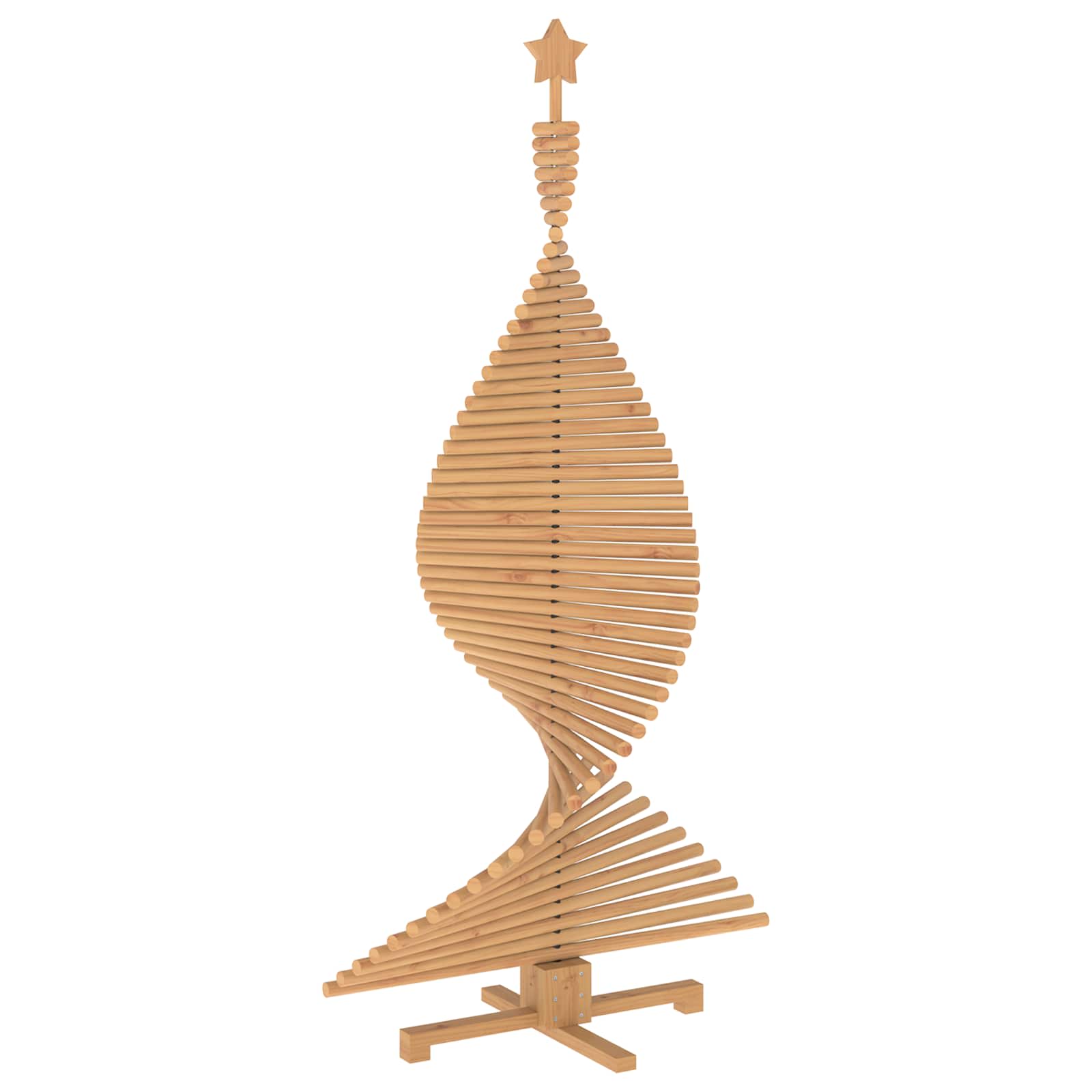 Albero di Natale in legno KOTKA 180 cm Legno Massello di Pino
