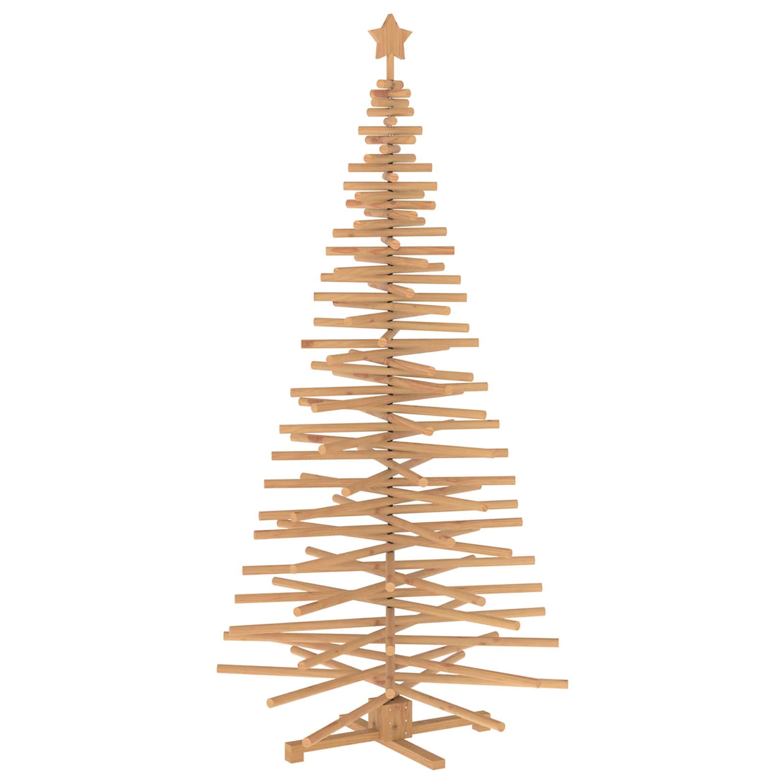Albero di Natale in legno KOTKA 210 cm Legno Massello di Pino