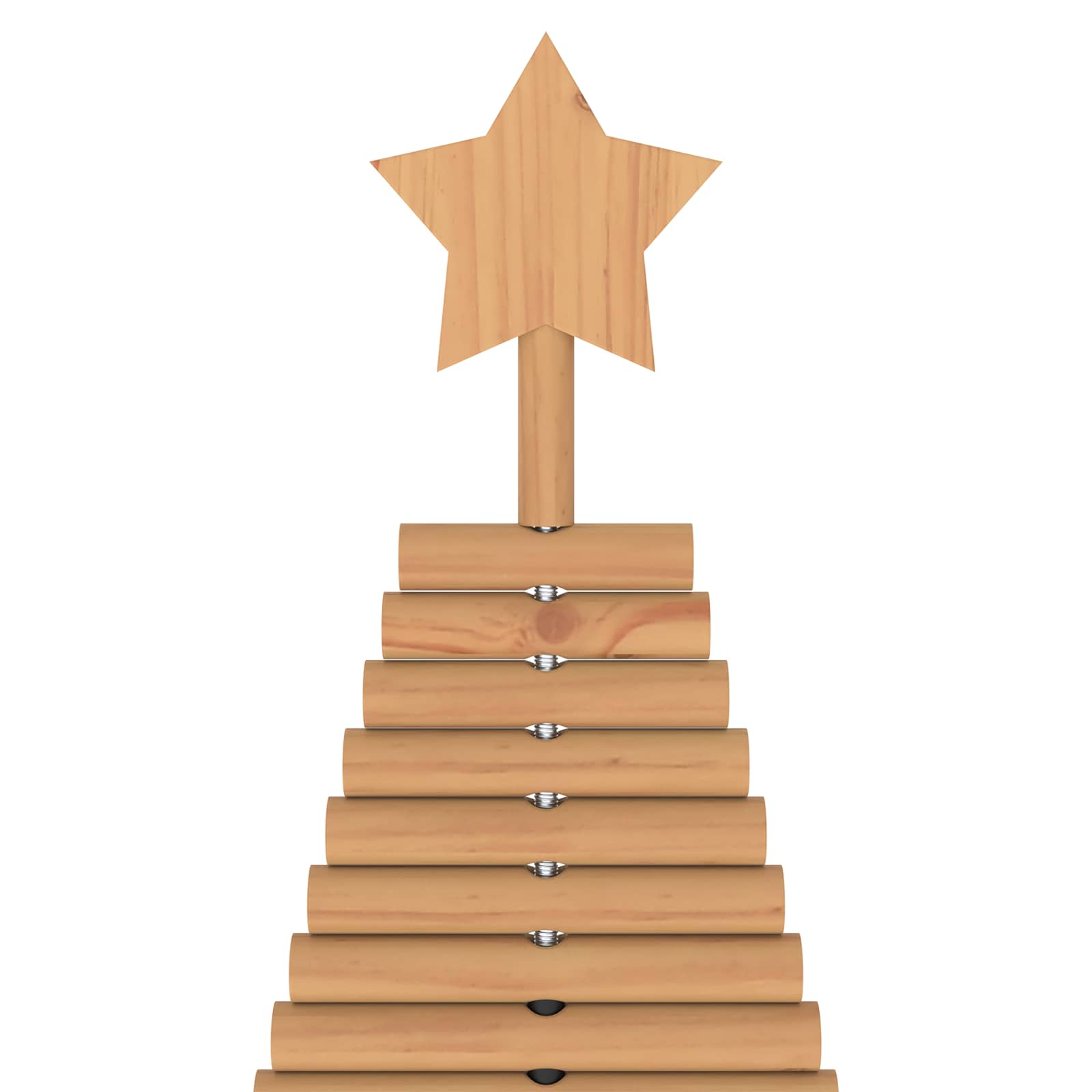 Albero di Natale in legno KOTKA 210 cm Legno Massello di Pino