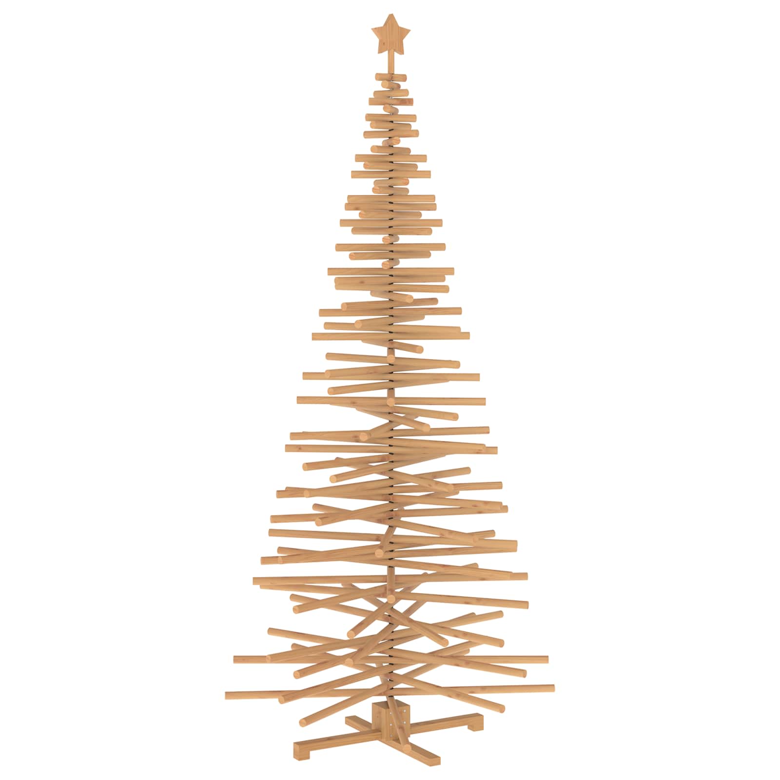Albero di Natale in legno KOTKA 240 cm Legno Massello di Pino