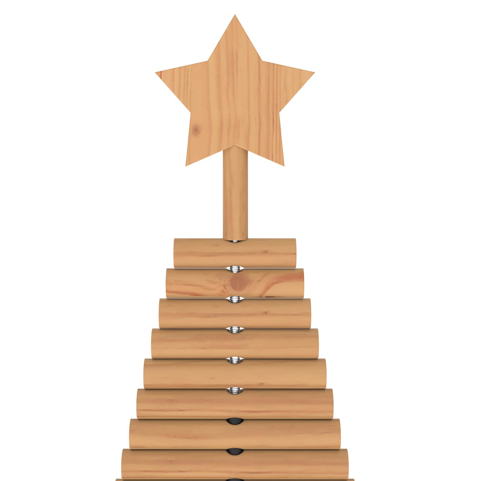 Albero di Natale in legno KOTKA 240 cm Legno Massello di Pino