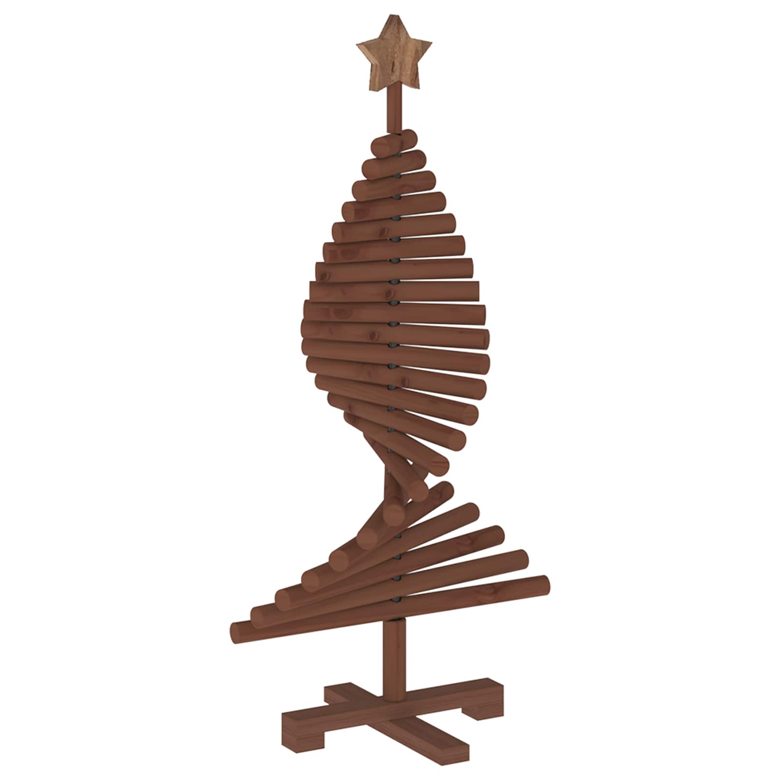 Albero di Natale in legno KOTKA 90 cm Legno Massello di Pino