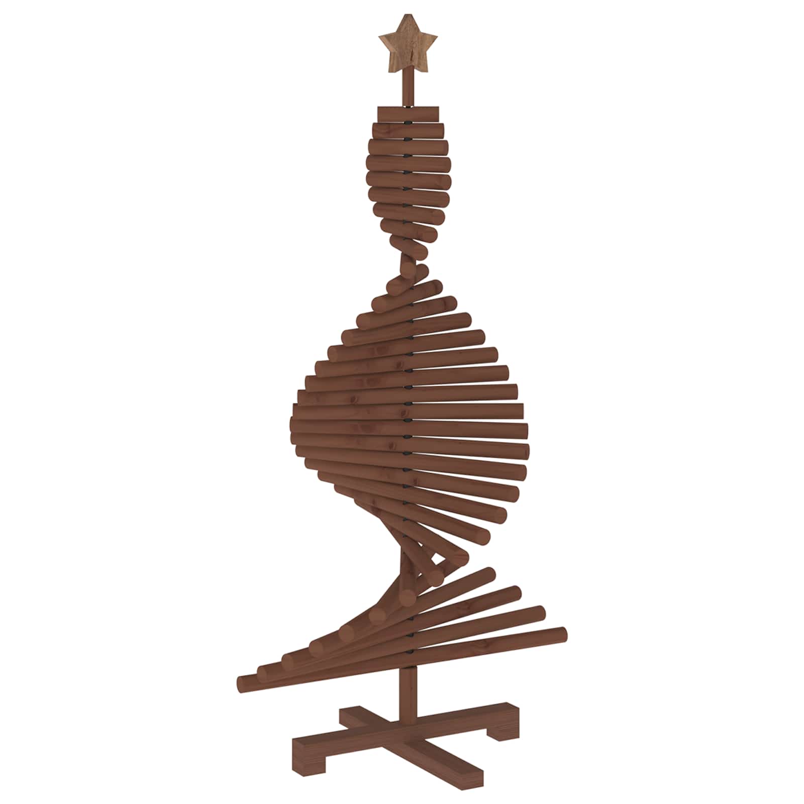 Albero di Natale in legno KOTKA 120 cm Legno Massello di Pino