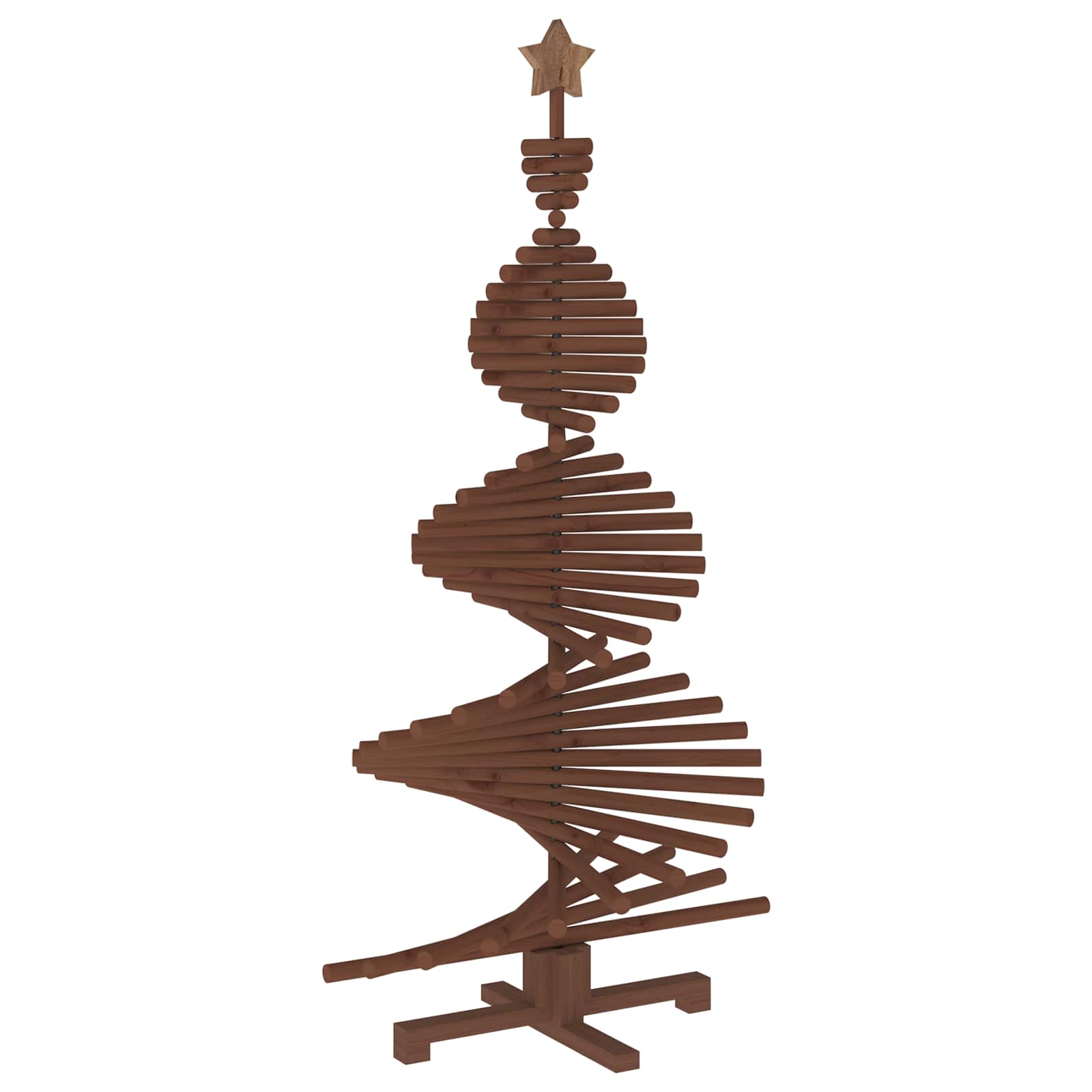 Albero di Natale in legno KOTKA 150 cm Legno Massello di Pino