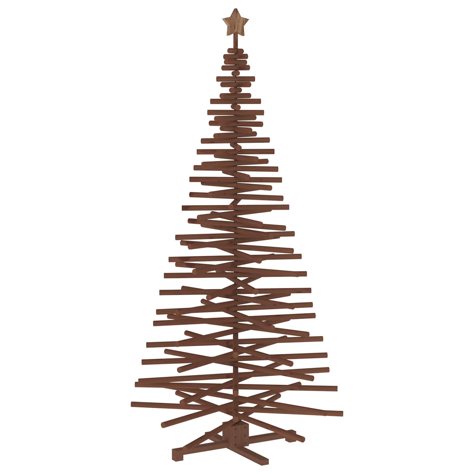 Albero di Natale in legno KOTKA 210 cm Legno Massello di Pino