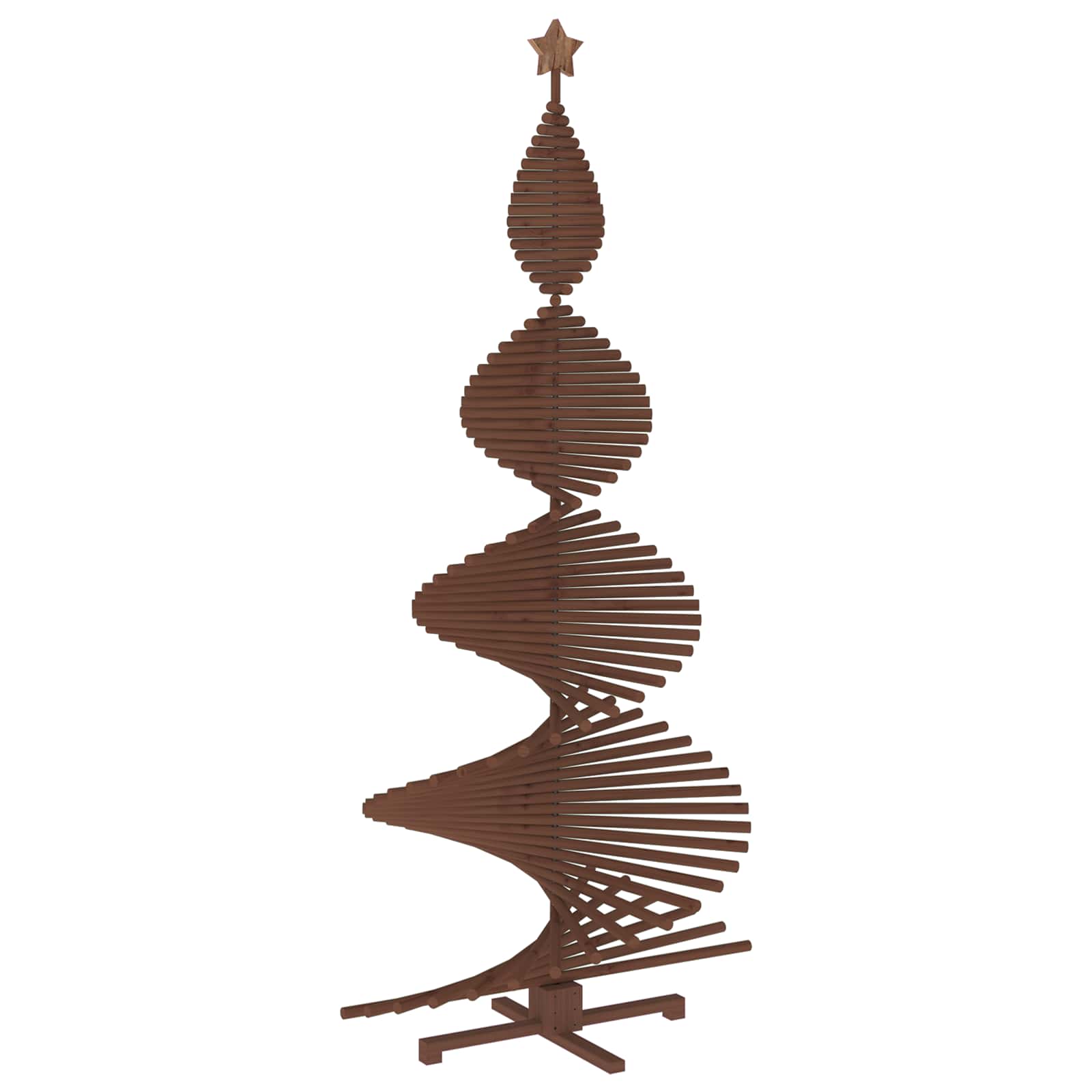 Albero di Natale in legno KOTKA 240 cm Legno Massello di Pino