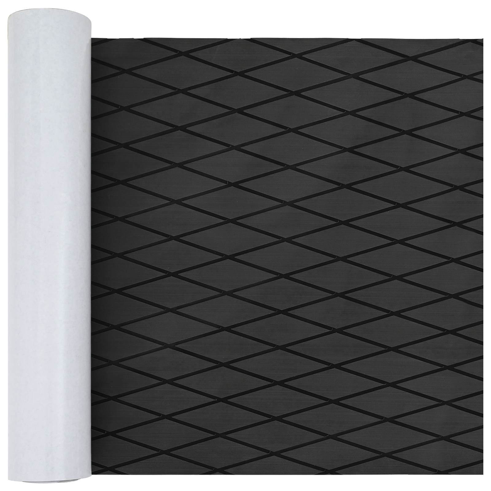 Tappetino per Barche Rigato Grigio Scuro e Nero 190 x 70 cm EVA