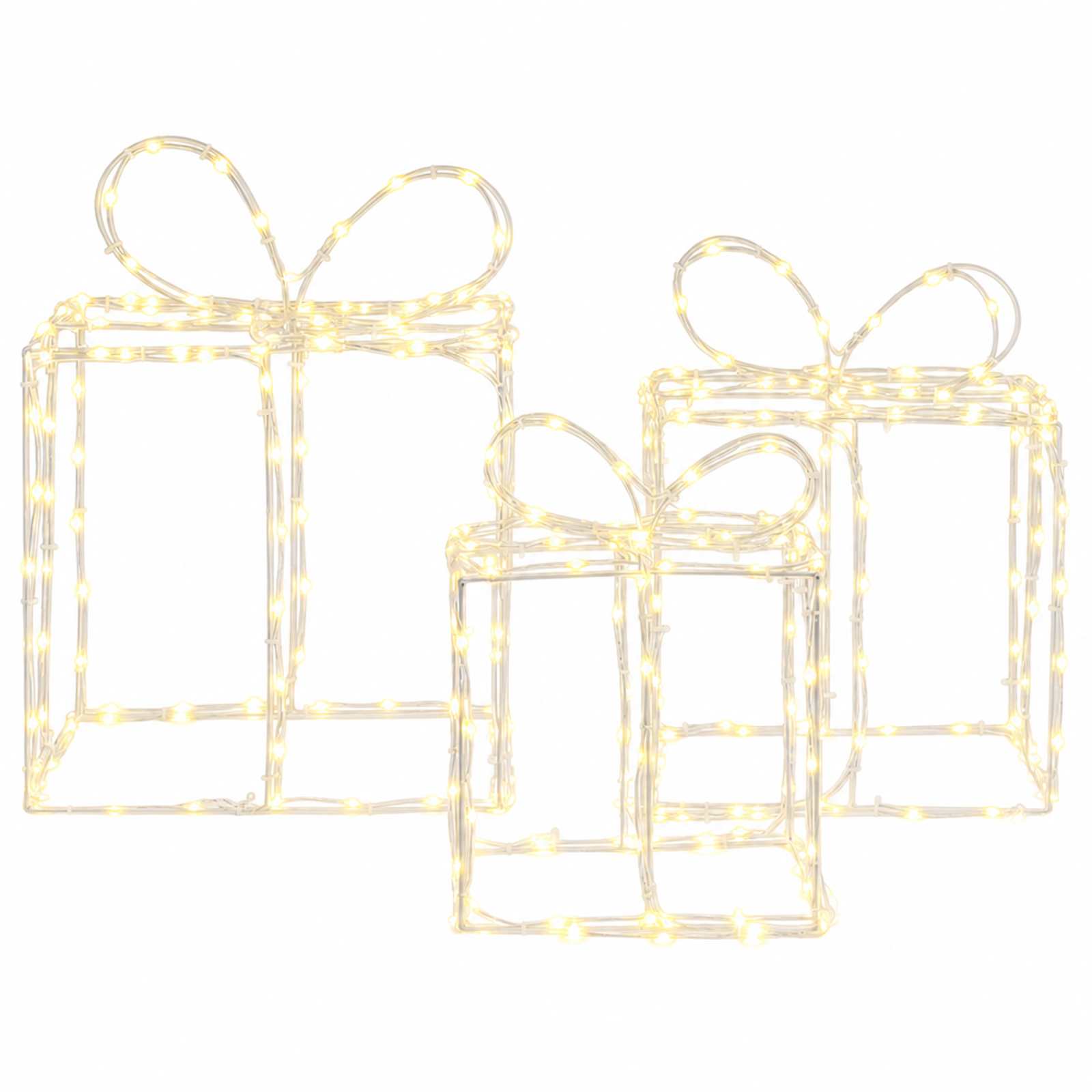 Scatole regalo di Natale luminose LOVIISA 3 pz 360 LED