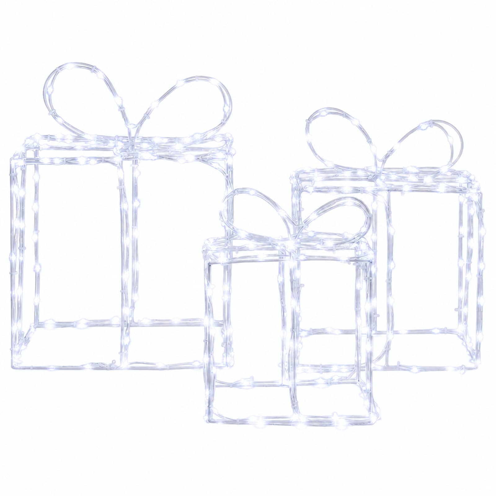 Scatole regalo di Natale luminose LOVIISA 3 pz 360 LED