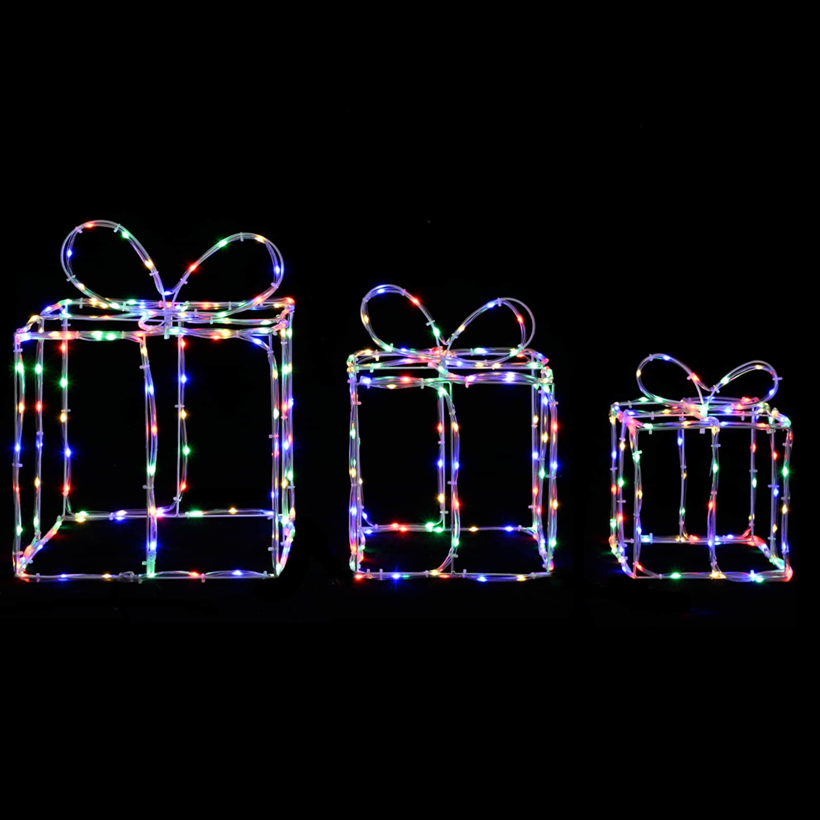 Scatole regalo di Natale luminose LOVIISA 3 pz 360 LED