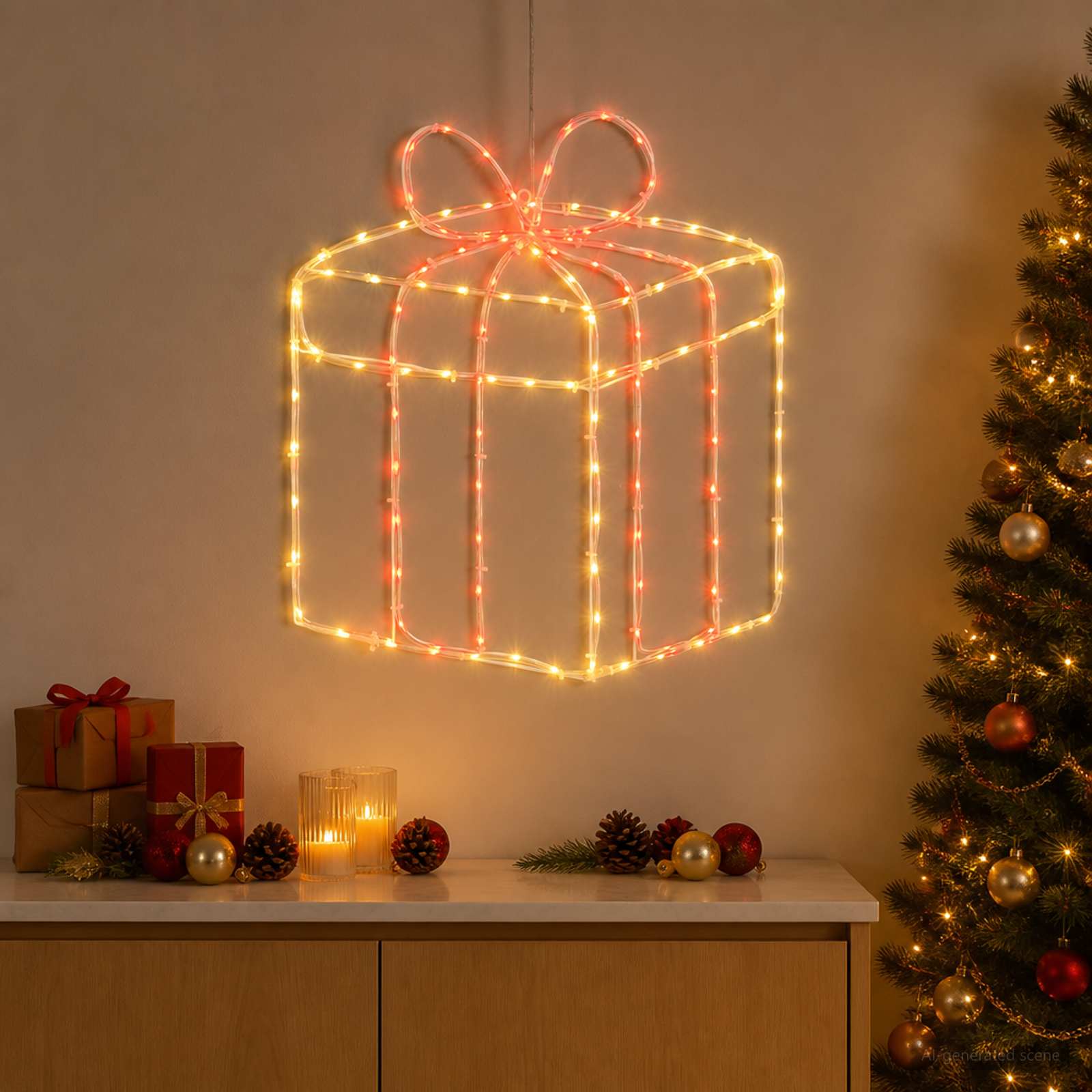 Luci di Natale per finestra a sagoma LOVIISA 200 LED