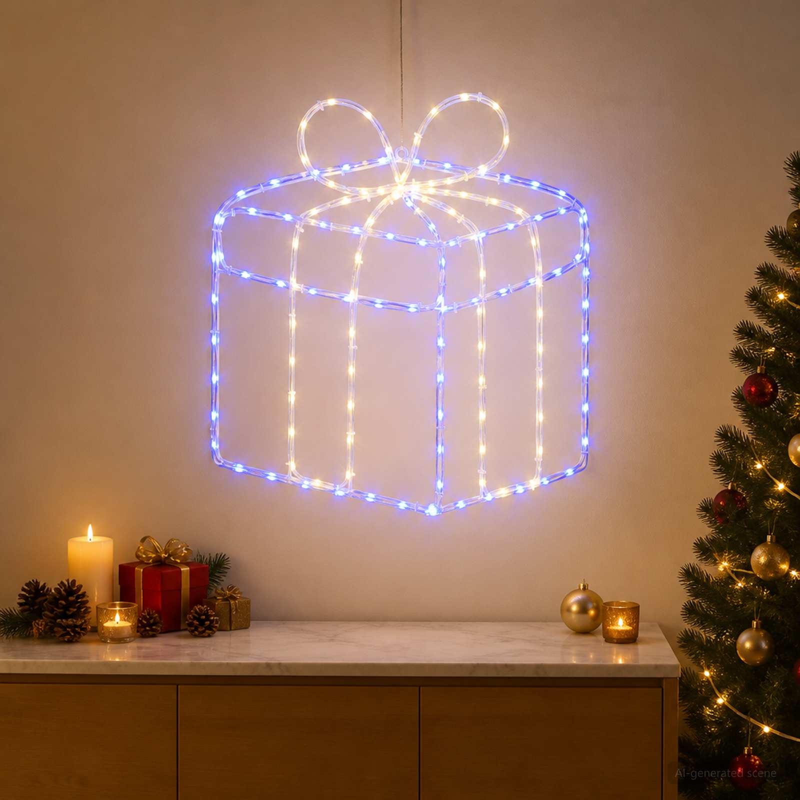 Luci di Natale per finestra a sagoma LOVIISA 200 LED