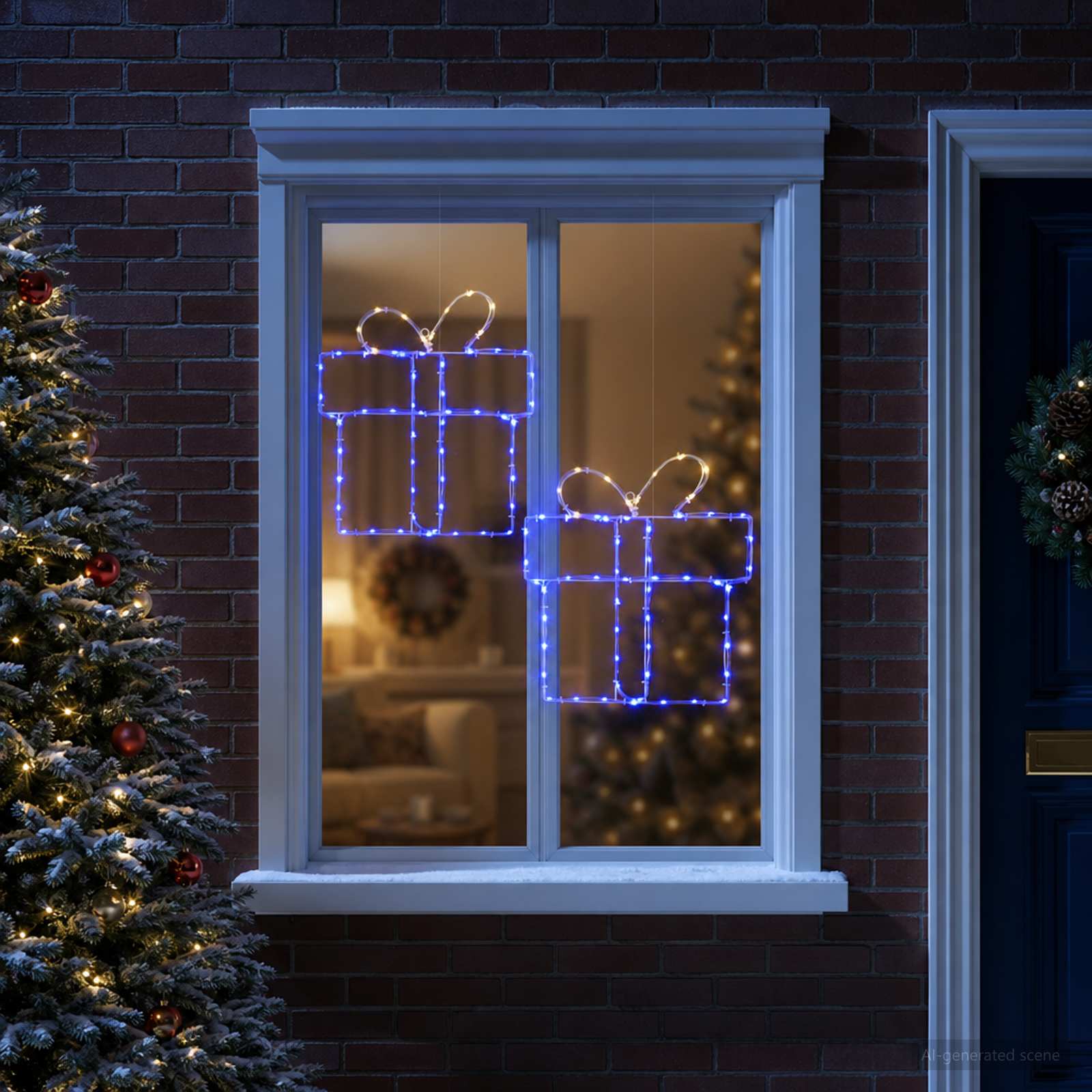 Luci natalizie a sagoma per finestra LOVIISA 2 pz 160 LED