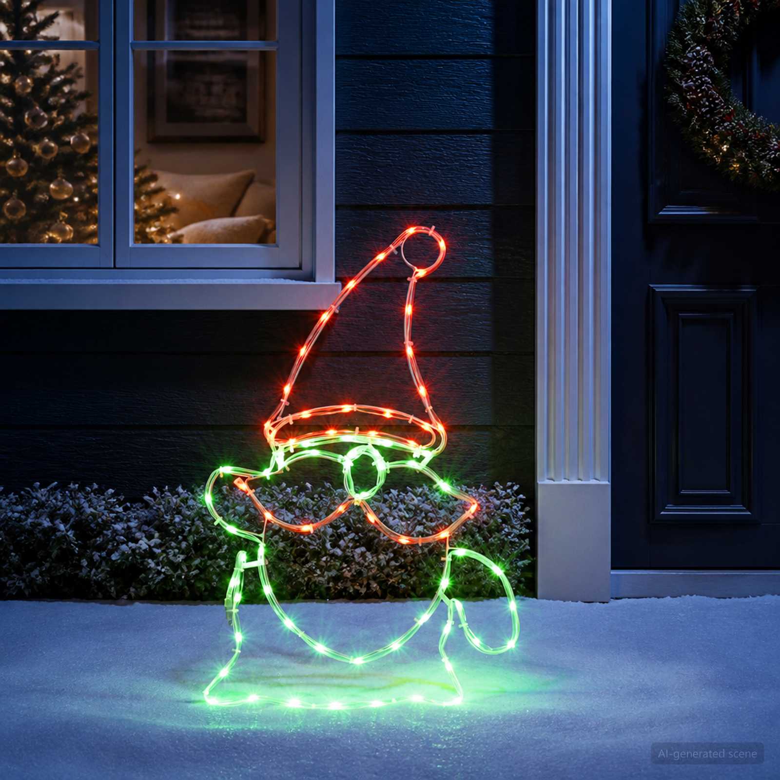 Gnomo di Natale a LED LOVIISA 80 LED Multicolore e 38 x 60 cm