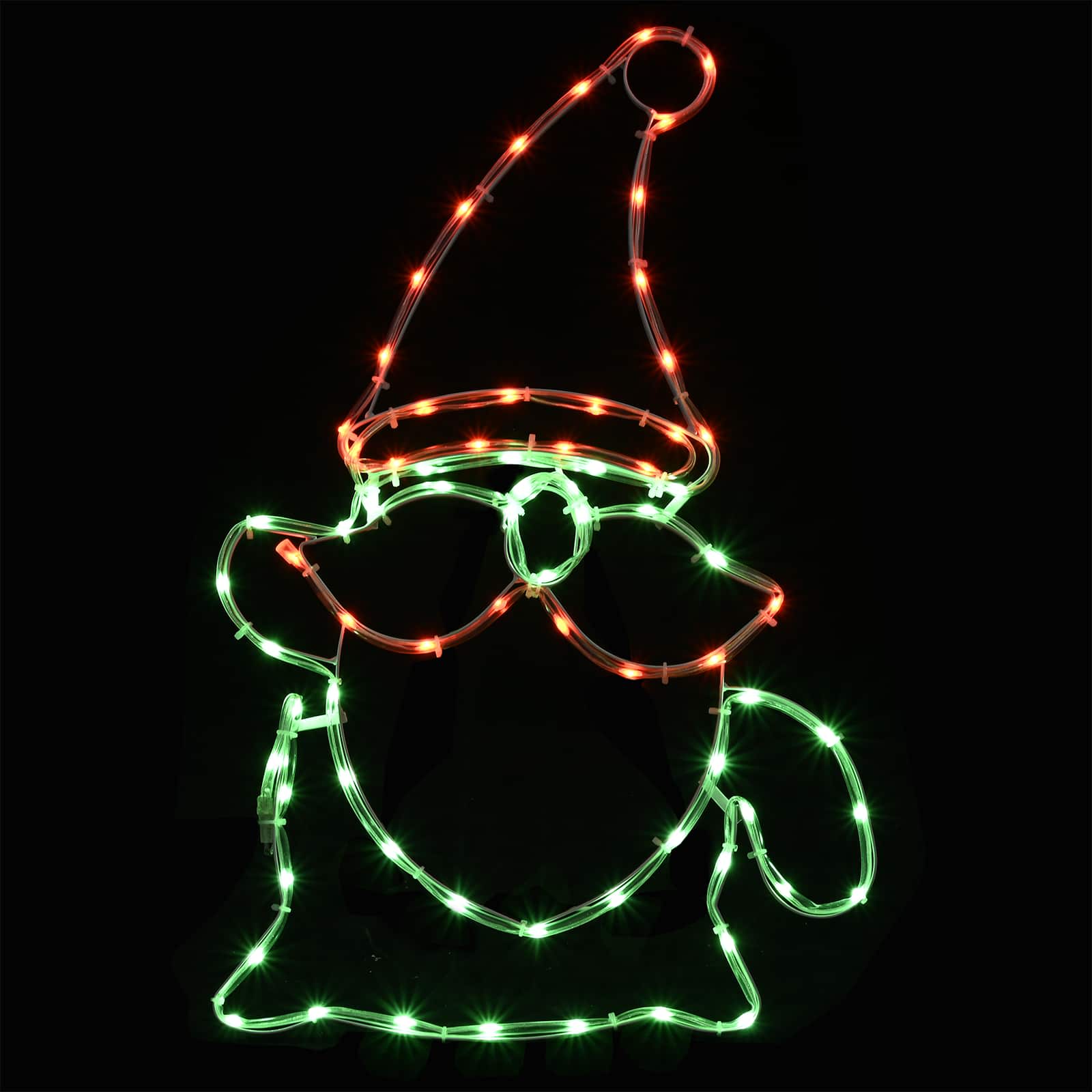 Gnomo di Natale a LED LOVIISA 80 LED Multicolore e 38 x 60 cm