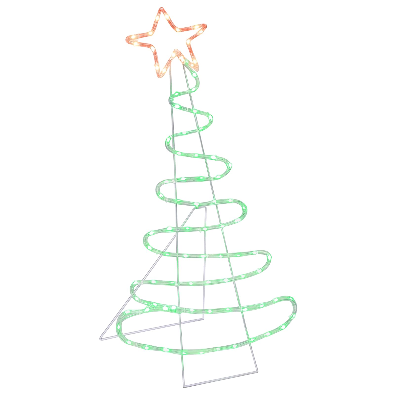 Sagoma albero di Natale LED LOVIISA 100 LED Rosso e Verde
