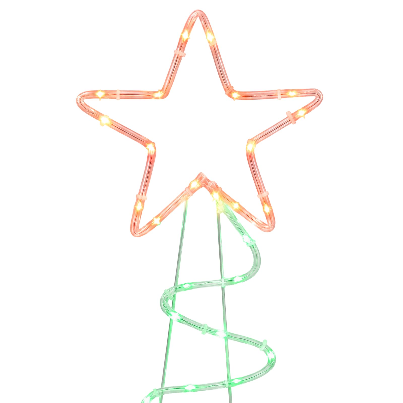 Sagoma albero di Natale LED LOVIISA 100 LED Rosso e Verde