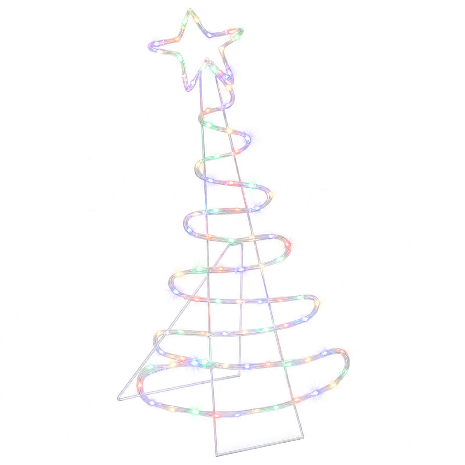 Sagoma albero di Natale LED LOVIISA 100 LED Multicolore