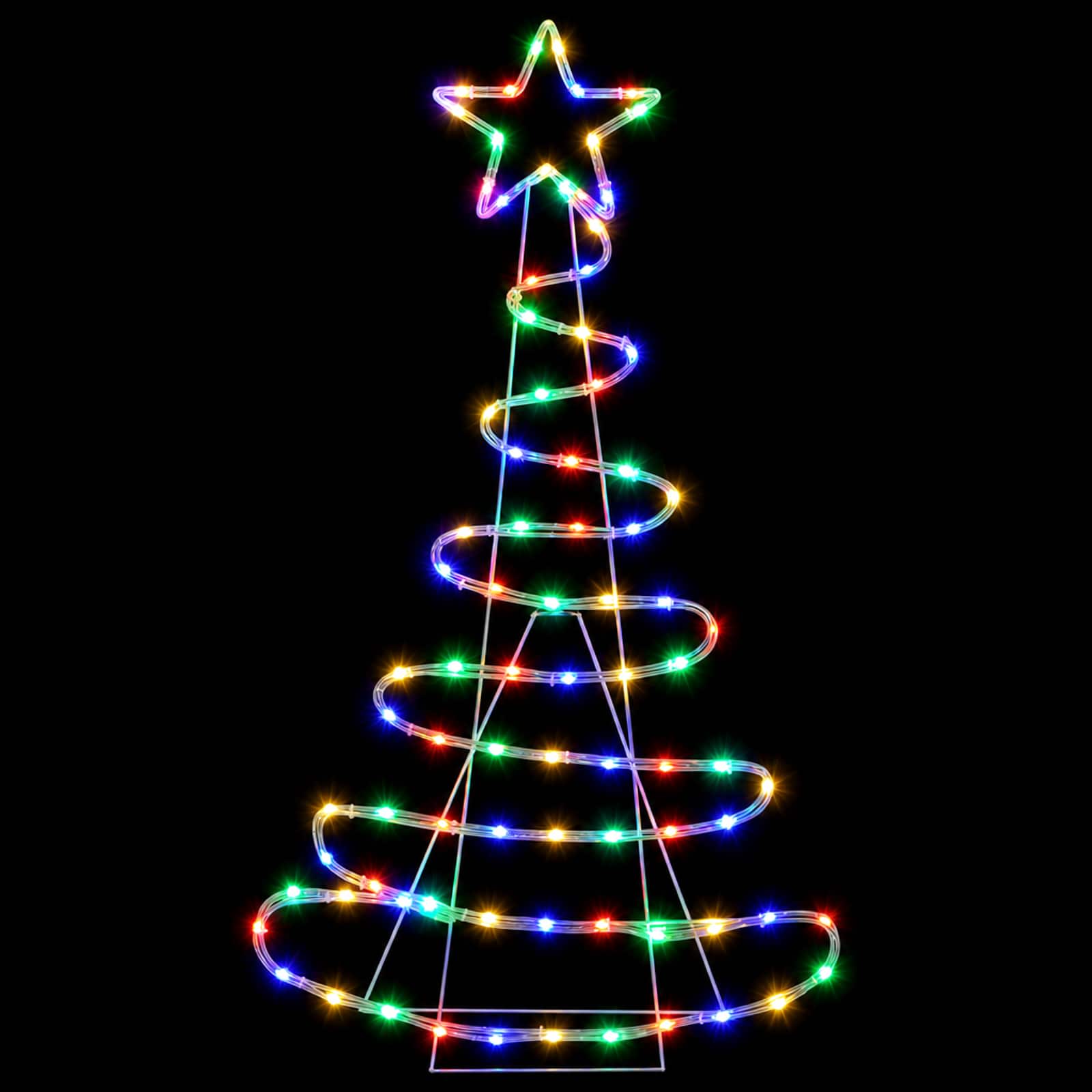 Sagoma albero di Natale LED LOVIISA 100 LED Multicolore