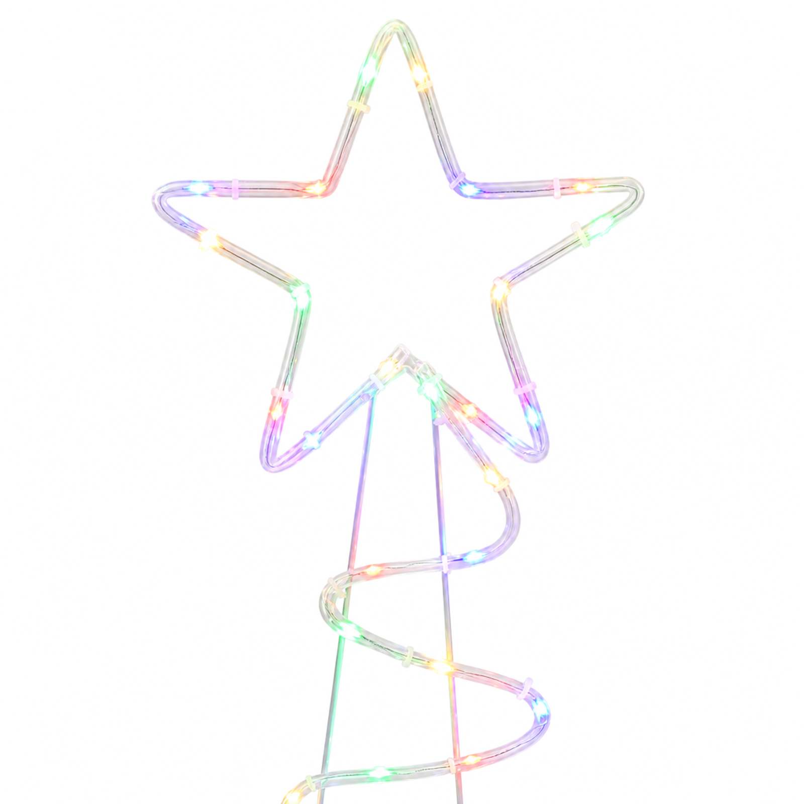Sagoma albero di Natale LED LOVIISA 100 LED Multicolore