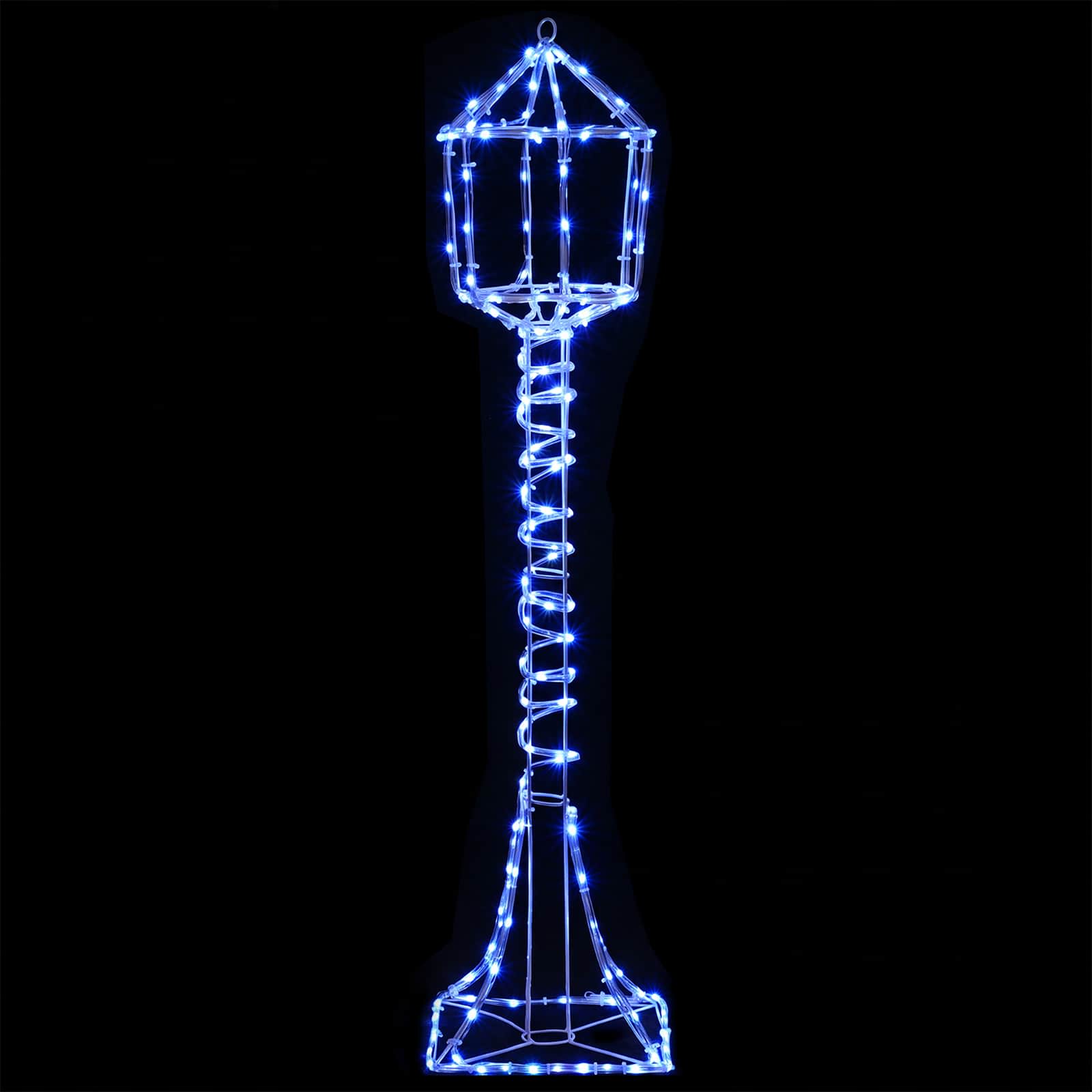 Lampione di Natale LED LOVIISA 160 LED Blu 24 x 24 x 102 cm
