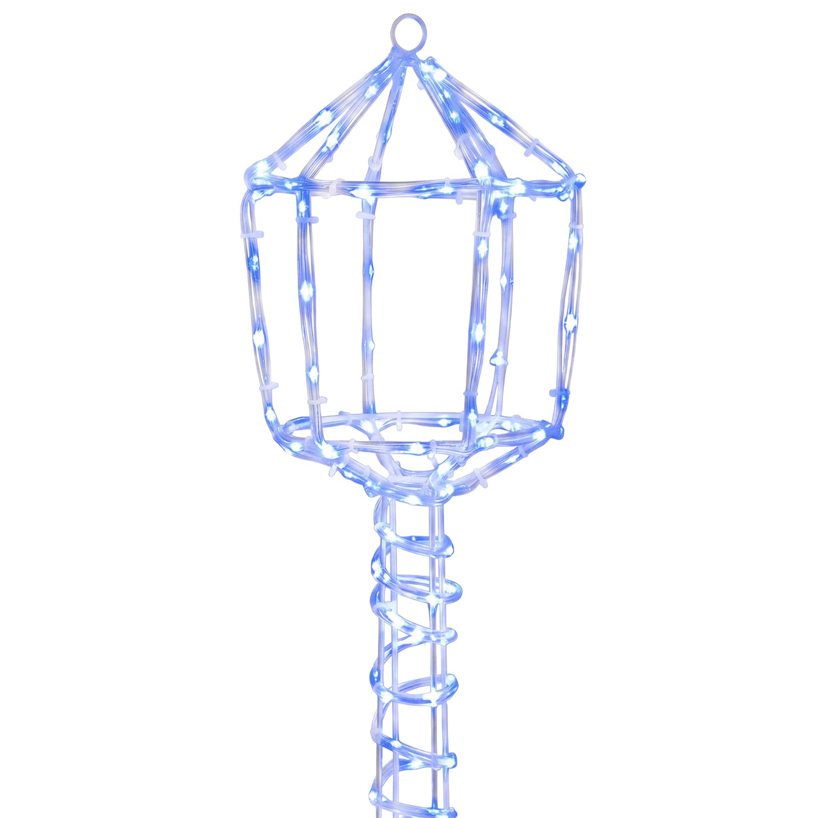 Lampione di Natale LED LOVIISA 160 LED Blu 24 x 24 x 102 cm