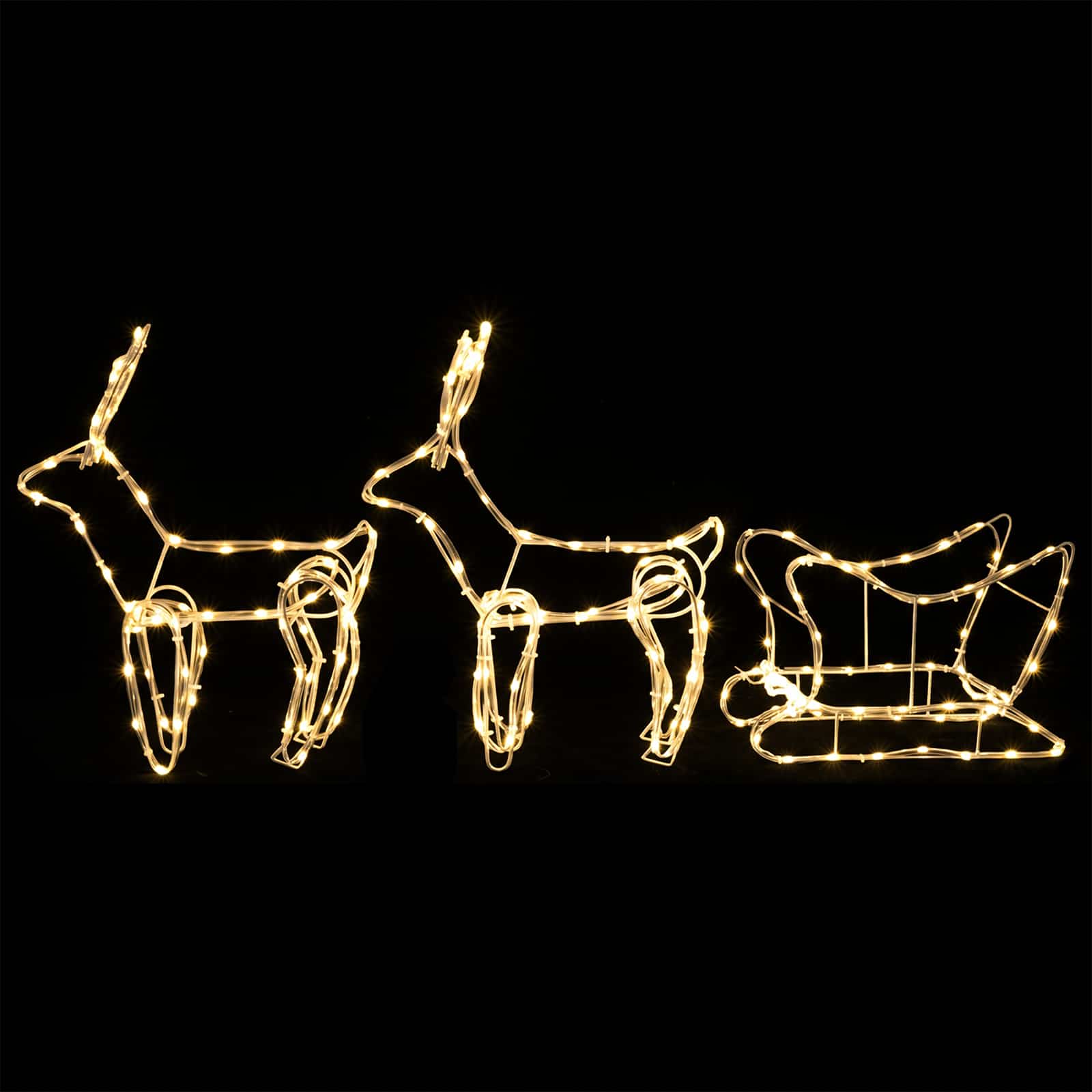 Decorazione natalizia con renna e slitta LOVIISA 240 LED