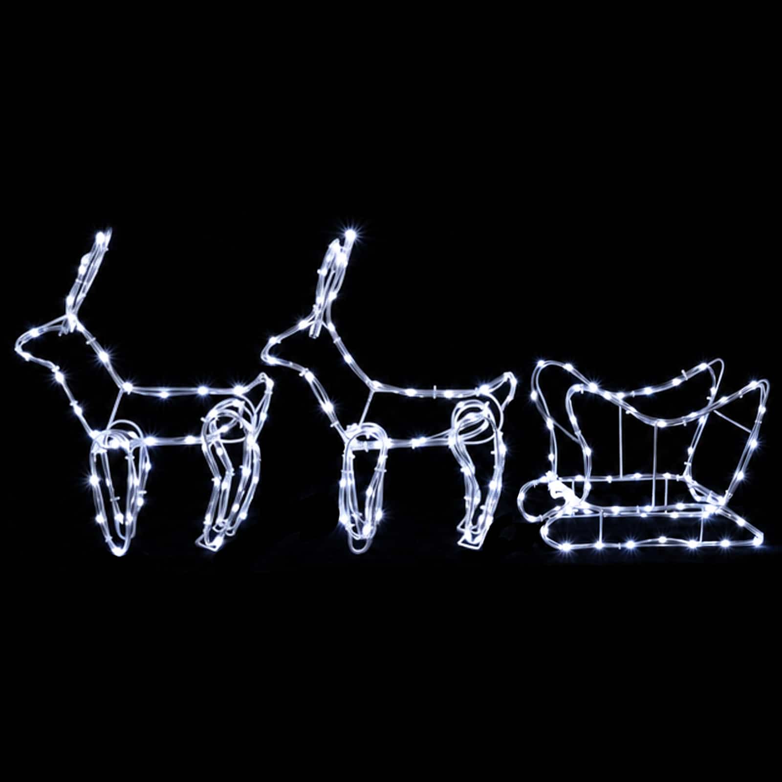Decorazione natalizia con renna e slitta LOVIISA 240 LED