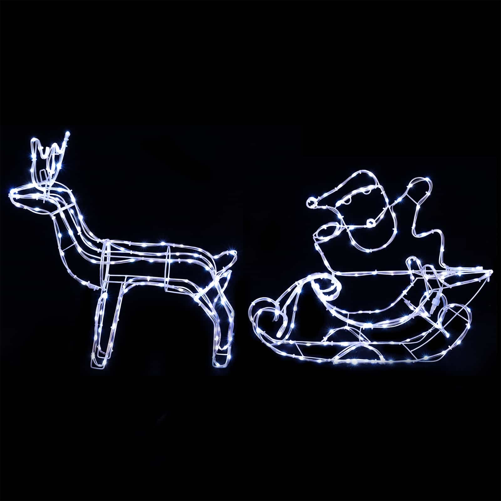Decorazione natalizia con renna e slitta LOVIISA 320 LED