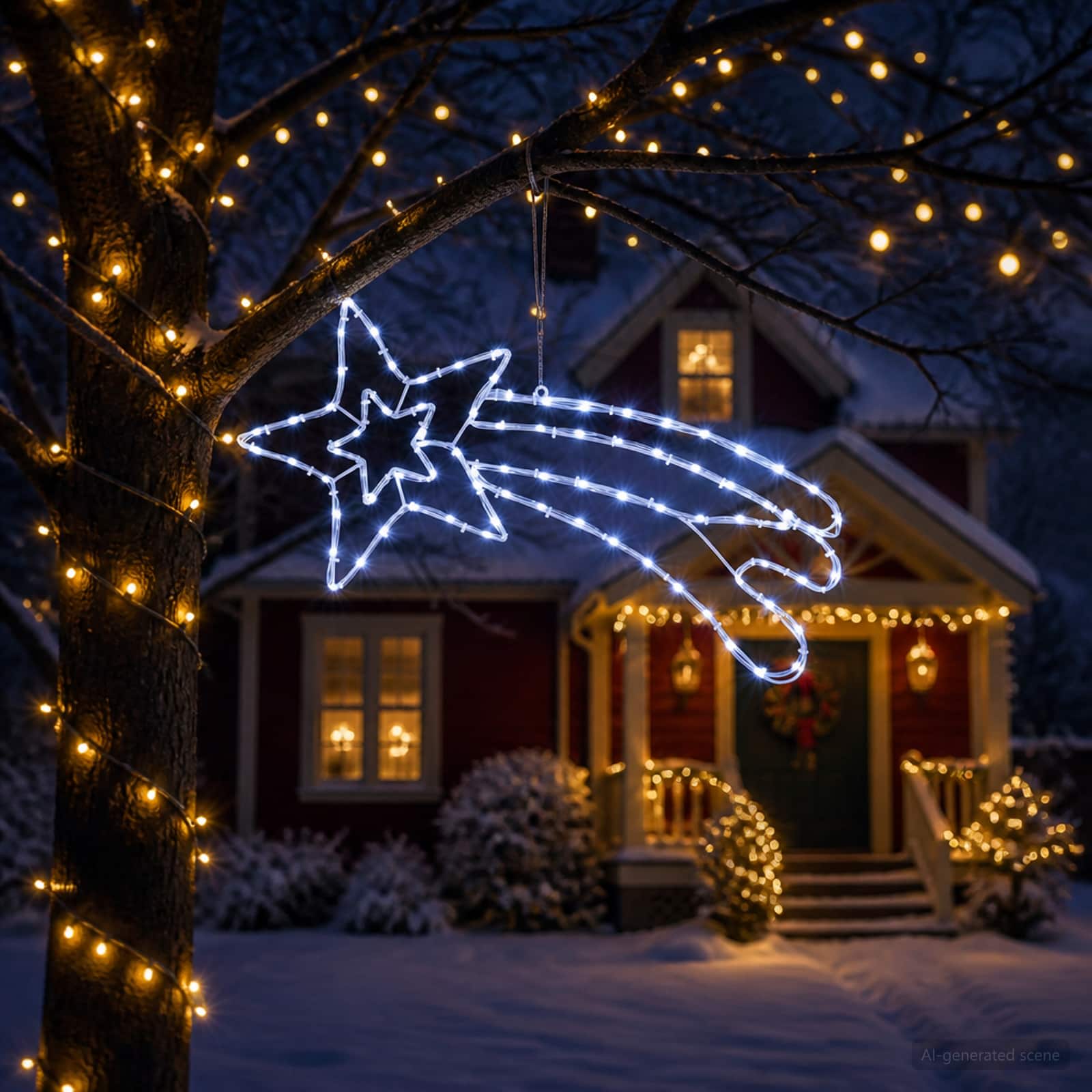 Stella cometa a LED LOVIISA 80 LED Bianco freddo 76 x 36 cm