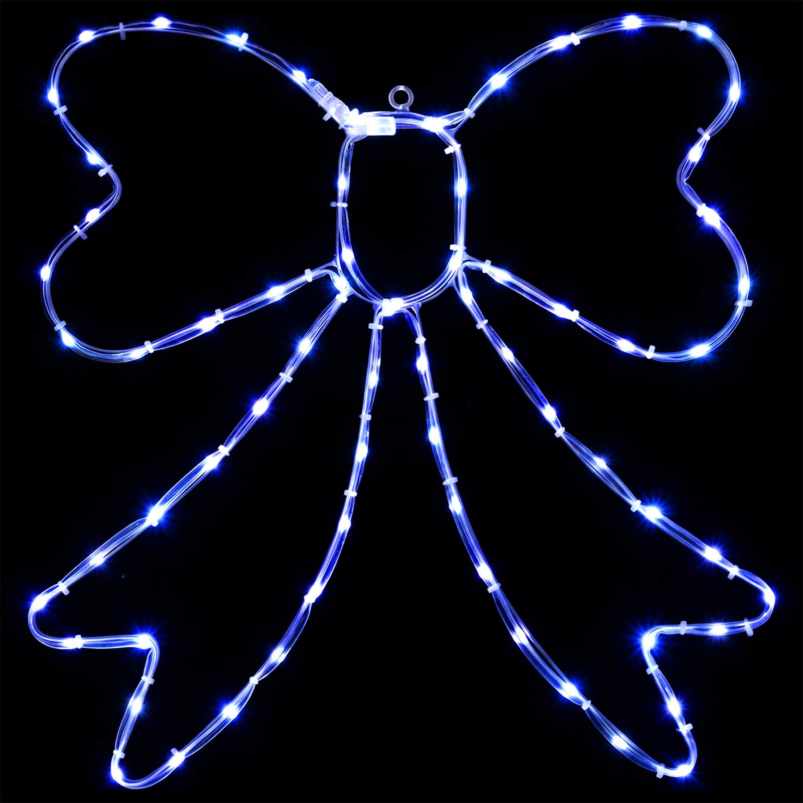 Fiocco di Natale luminoso LED LOVIISA 70 LED Blu 50 x 51 cm