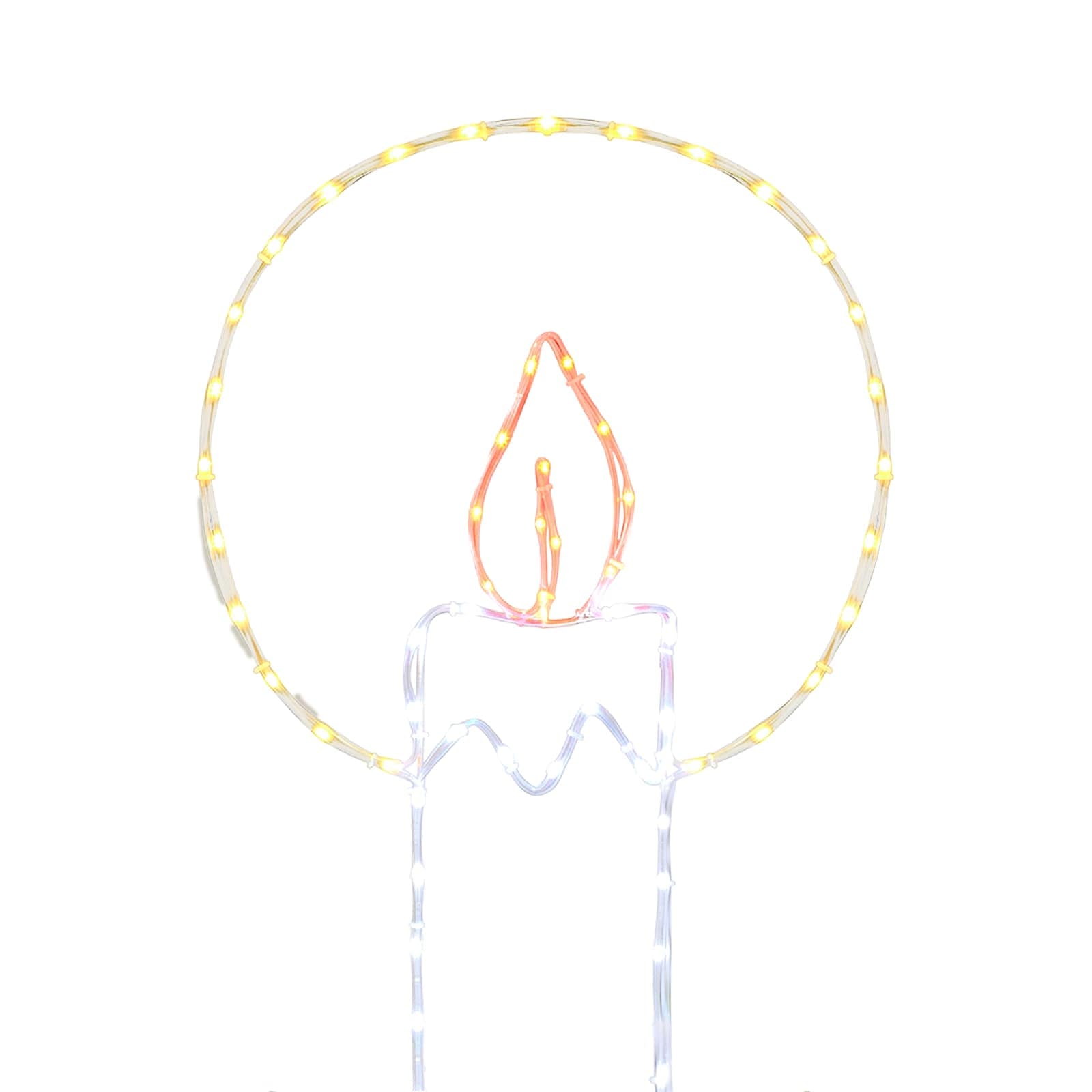 Candela natalizia a tubo luminoso LED con agrifoglio LOVIISA