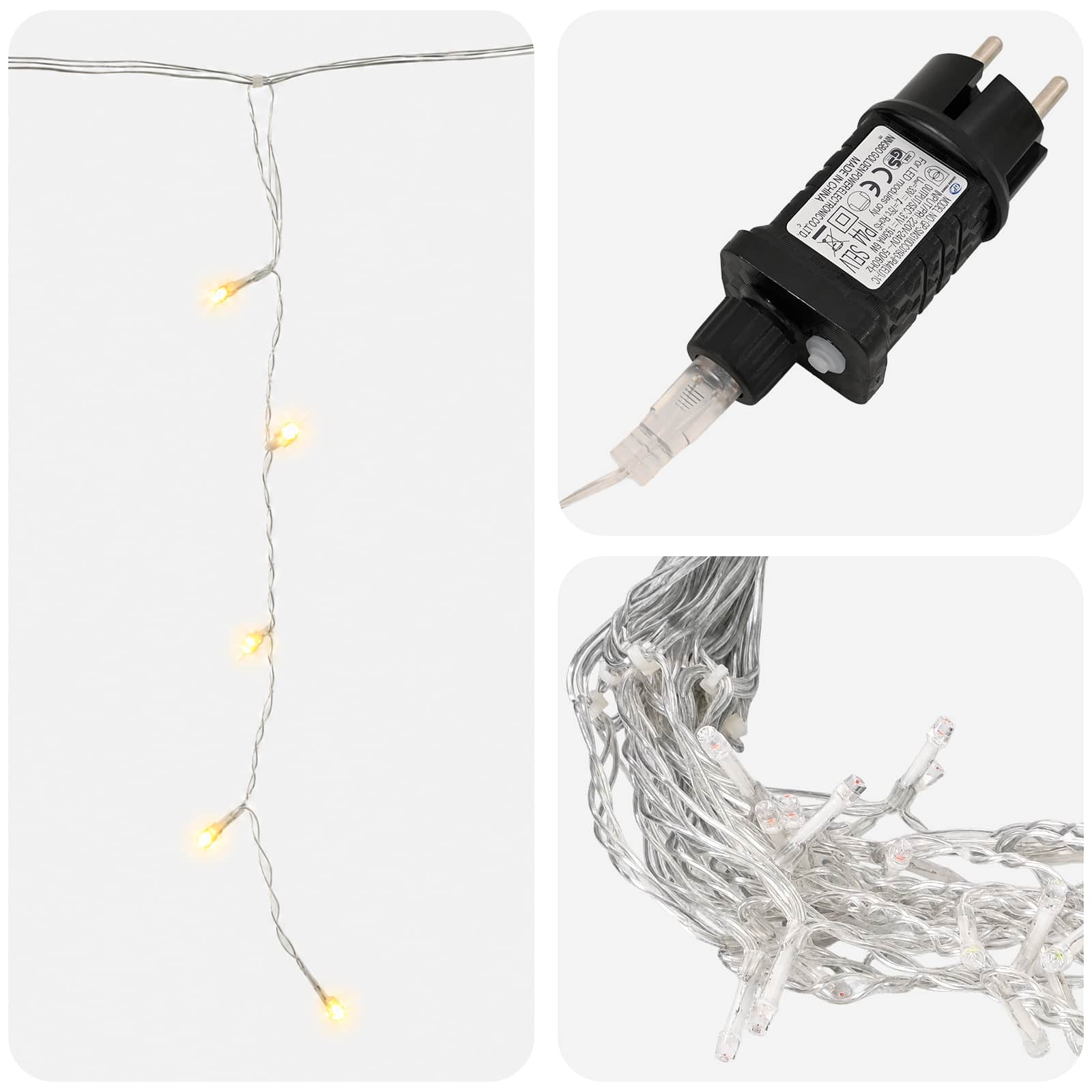 Tende di luci 798 LED Bianco caldo 2000 x 72 cm