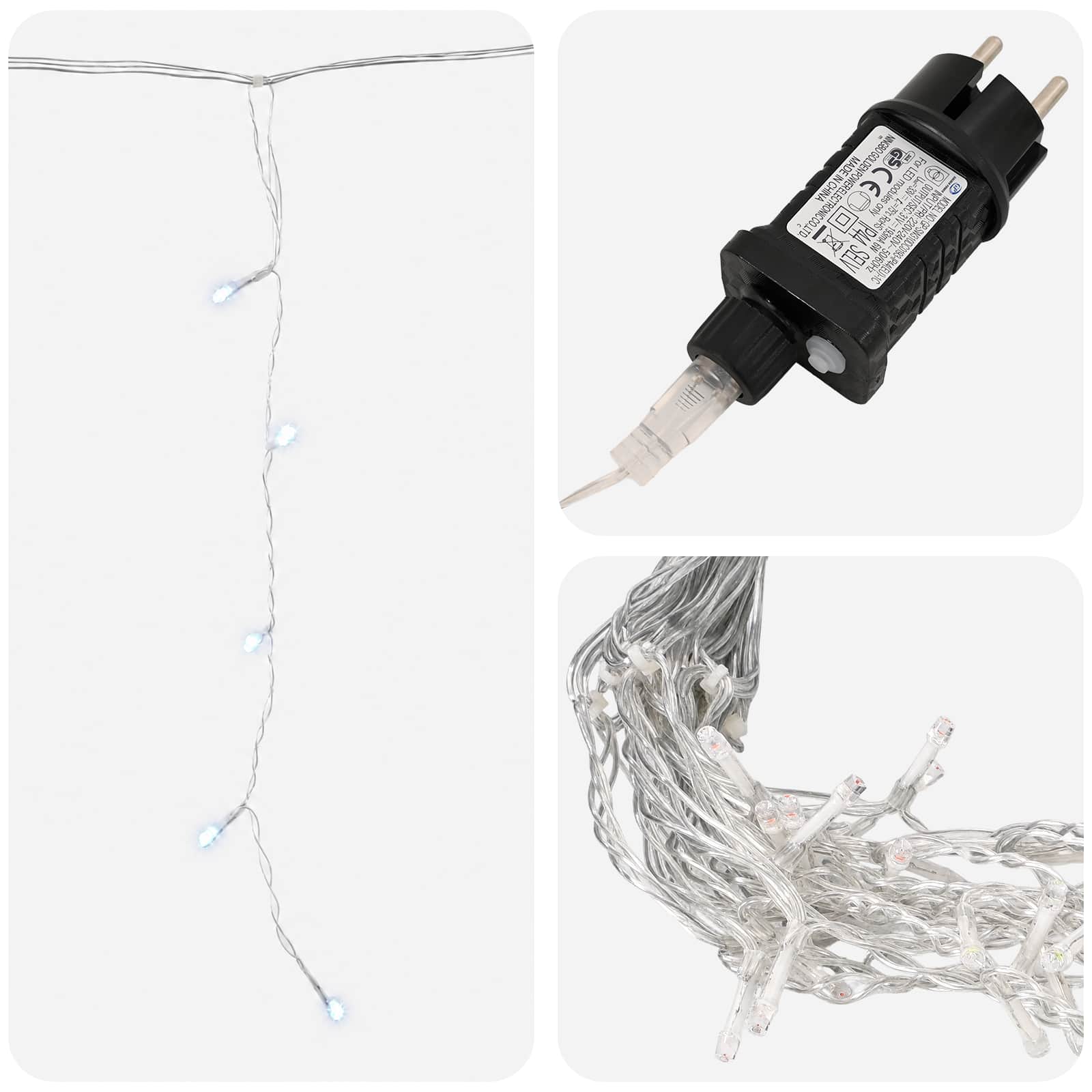 Tende di luci 798 LED Bianco freddo 2000 x 72 cm